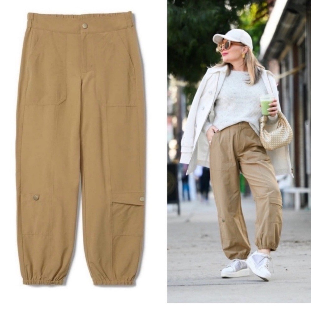 CAbi Galaxy Cargo Pocket Tan Pants 6480 Size Medium