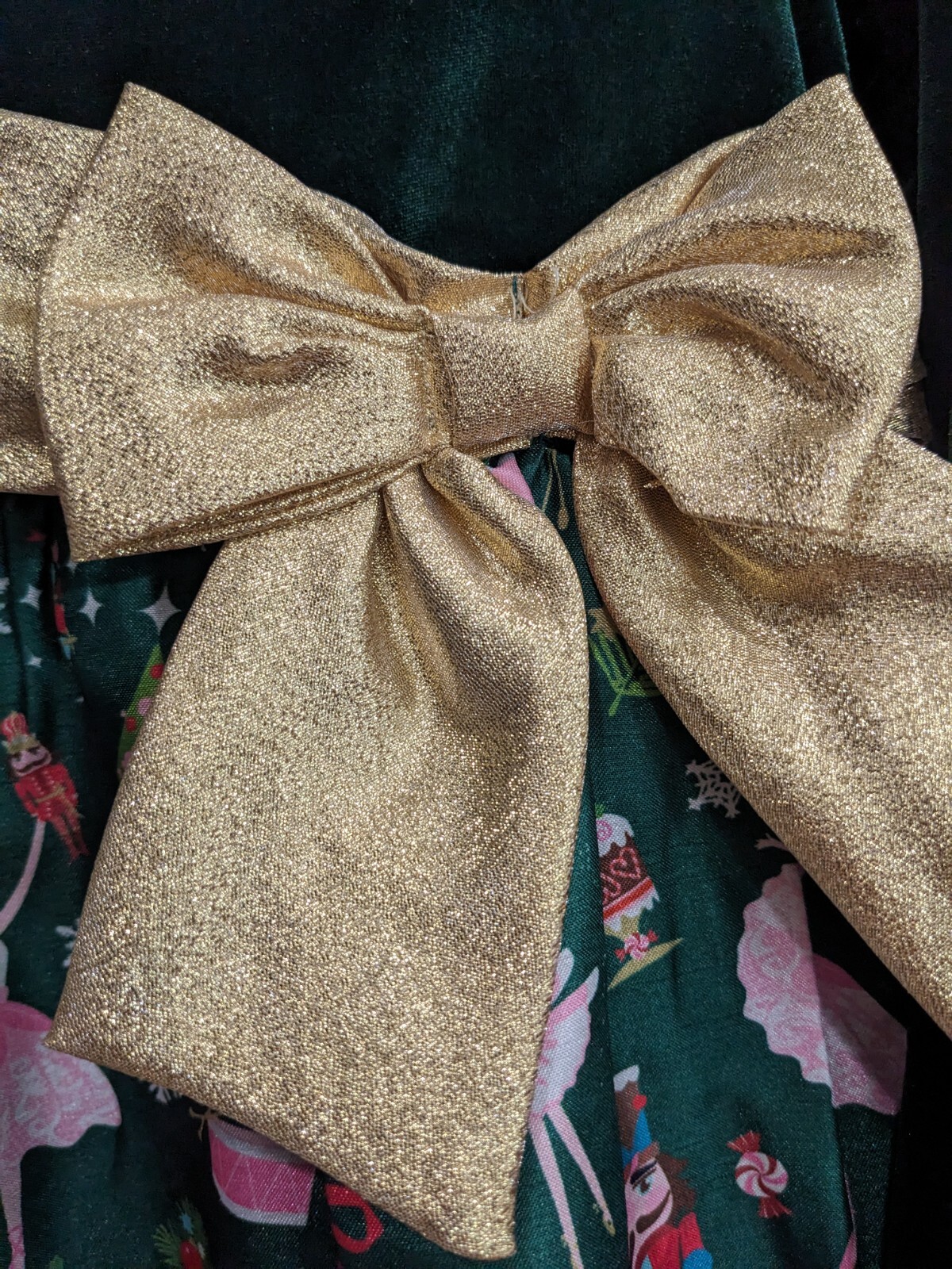 Bonnie Jean Girls Christmas Nutcracker Party Holiday green velvet dress 4 5 6 6X
