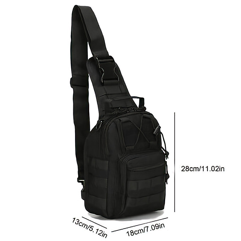 Mens Tactical Backpack Molle Sling Shoulder Bag Chest Pack Outdoor Hiking Travel