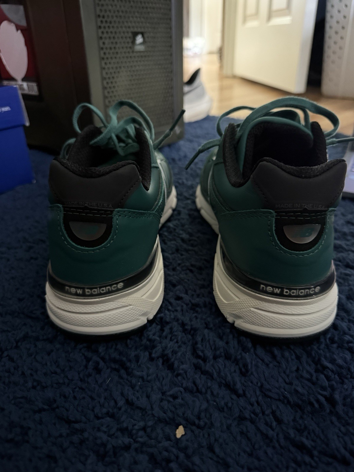 New Balance 990v4 Made in USA Teddy Santis U990TW4 Teal/White Leather