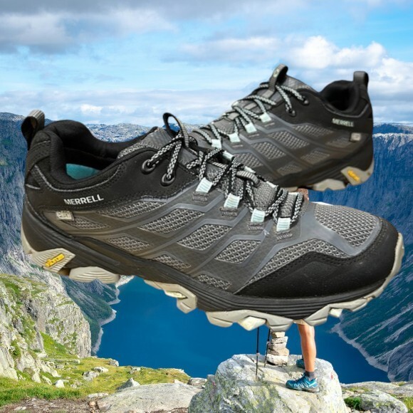 Merrell Moab FST Gray Black Outdoors Women’s Hiking Shoes #J37168 Granite 10.5