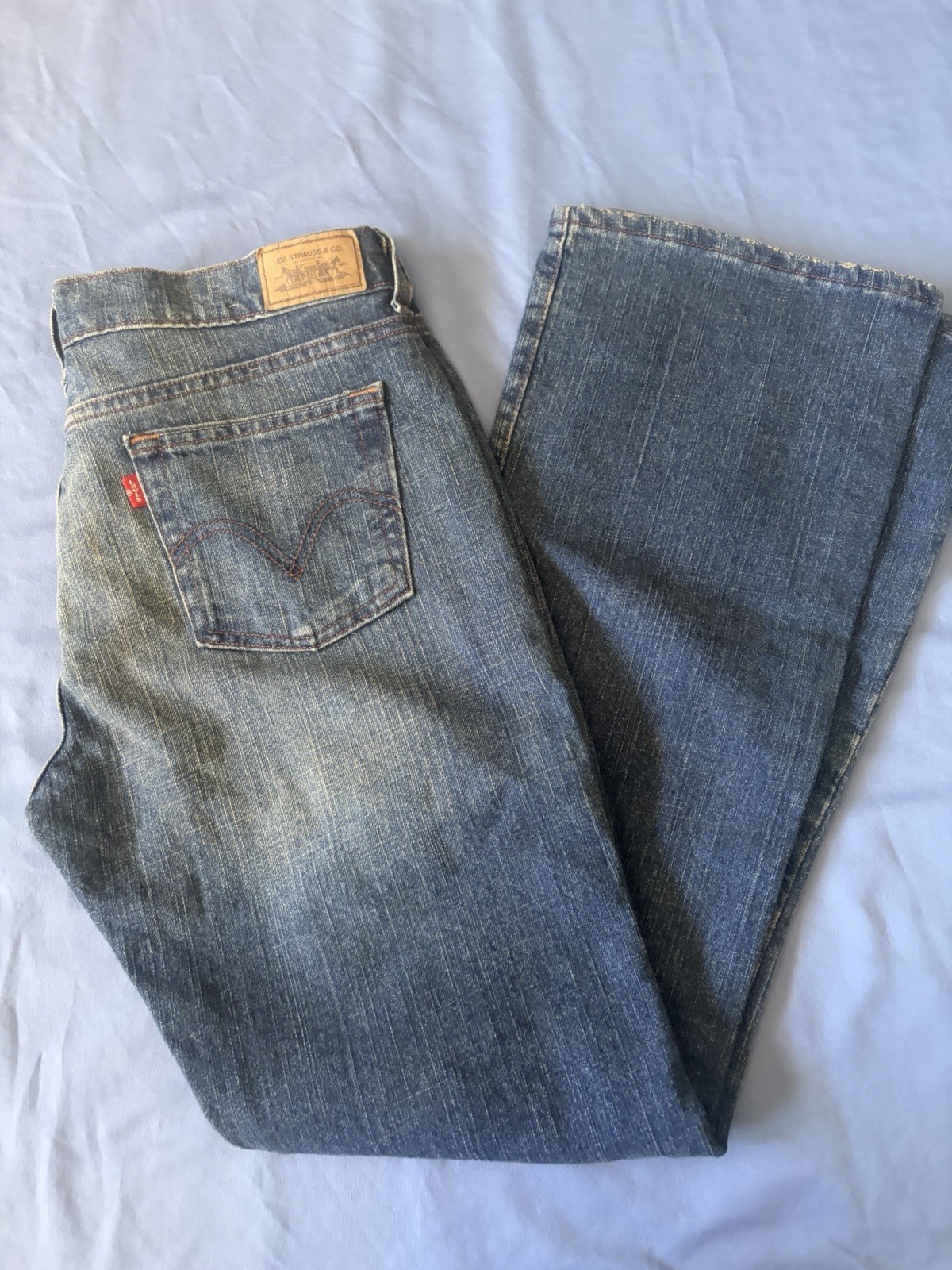 Levi’s Women’s Mid-Rise Bootcut Blue Denim Jeans Medium Wash Stretch Size 8