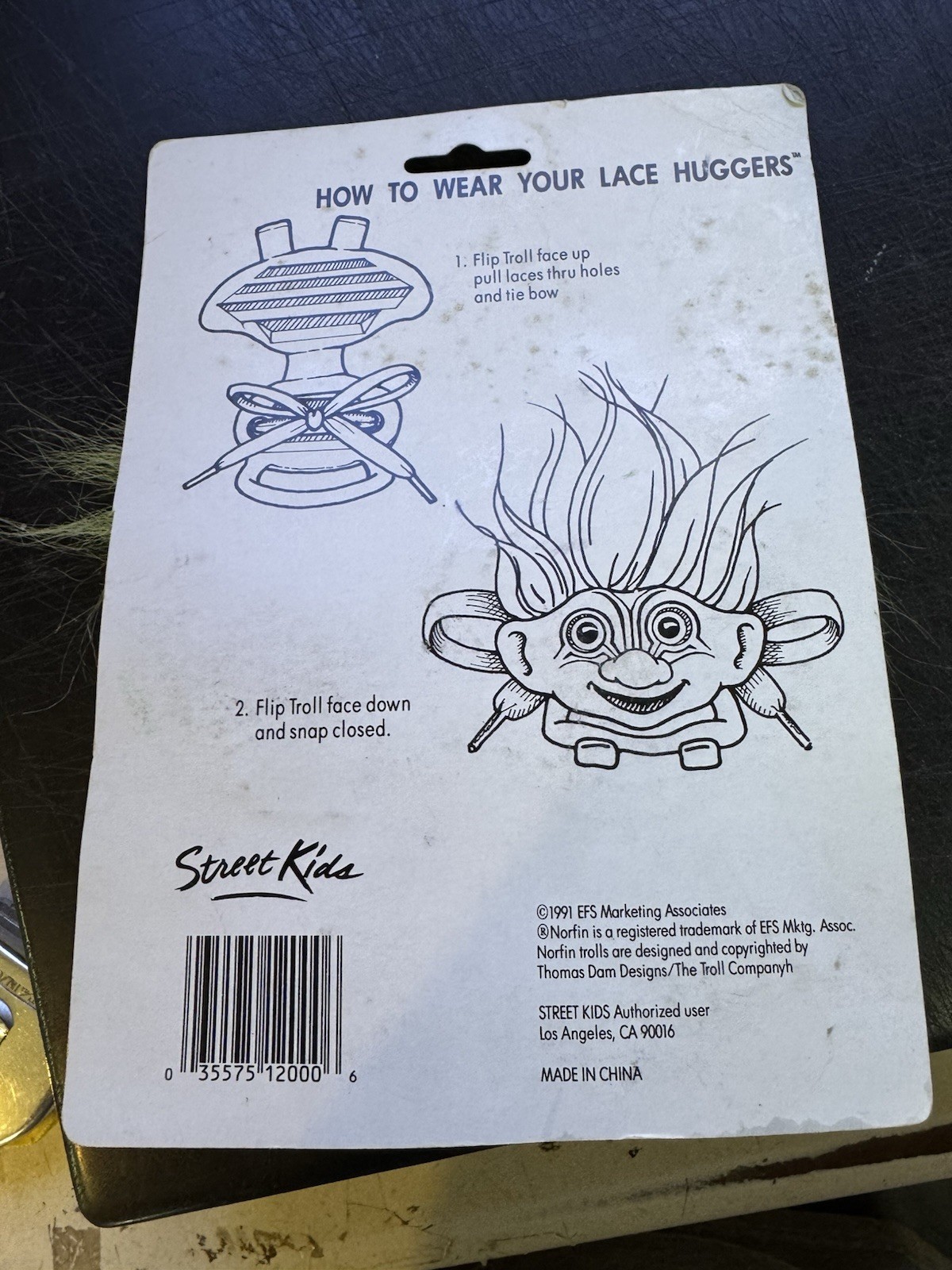Vintage 1991 Norfin Trolls Lace Huggers New On Card Street Kids