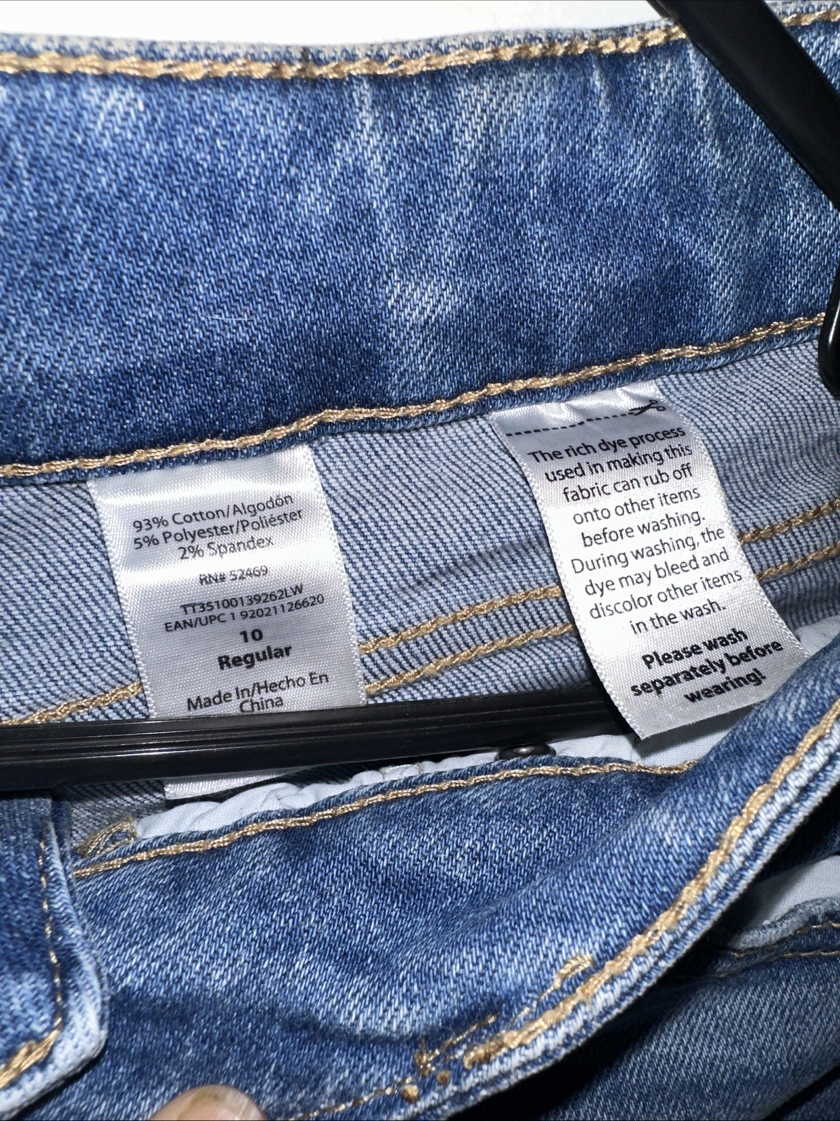 Time & True Women’s Blue Bootcut Jeans, Size 10 Reg Stretch Denim Wide Legs