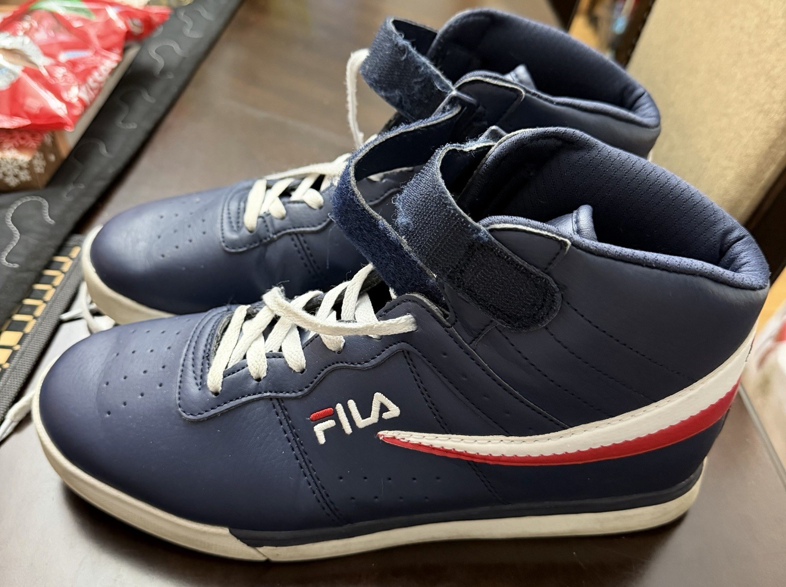 Fila Vulc 13 Mid Plus Navy High Top Sneakers Size 10 1/2