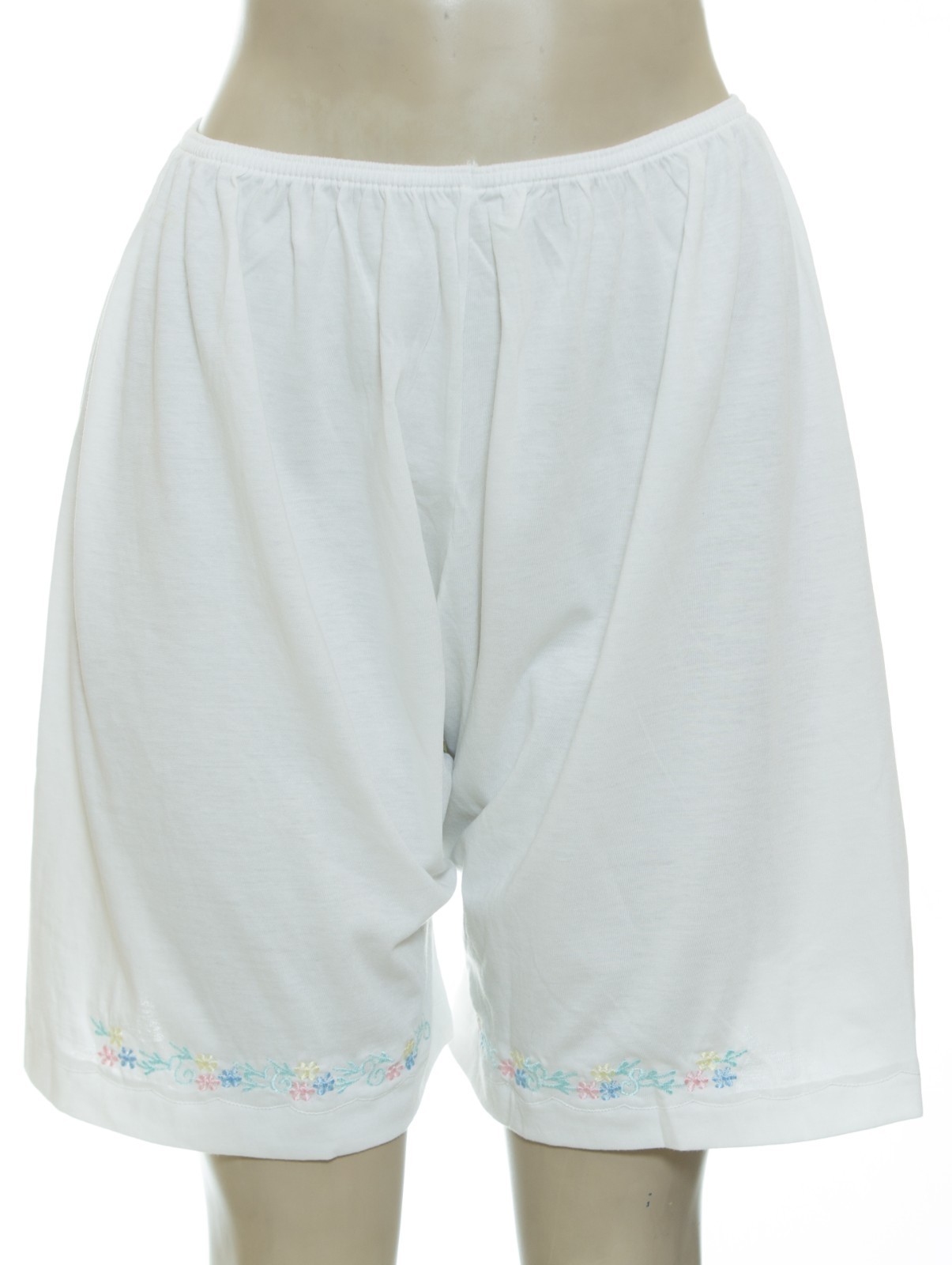 Women Cotton Blend Pettipants Bloomer Front Embroidery Sizes 5 6 7 8 9 10 11 12