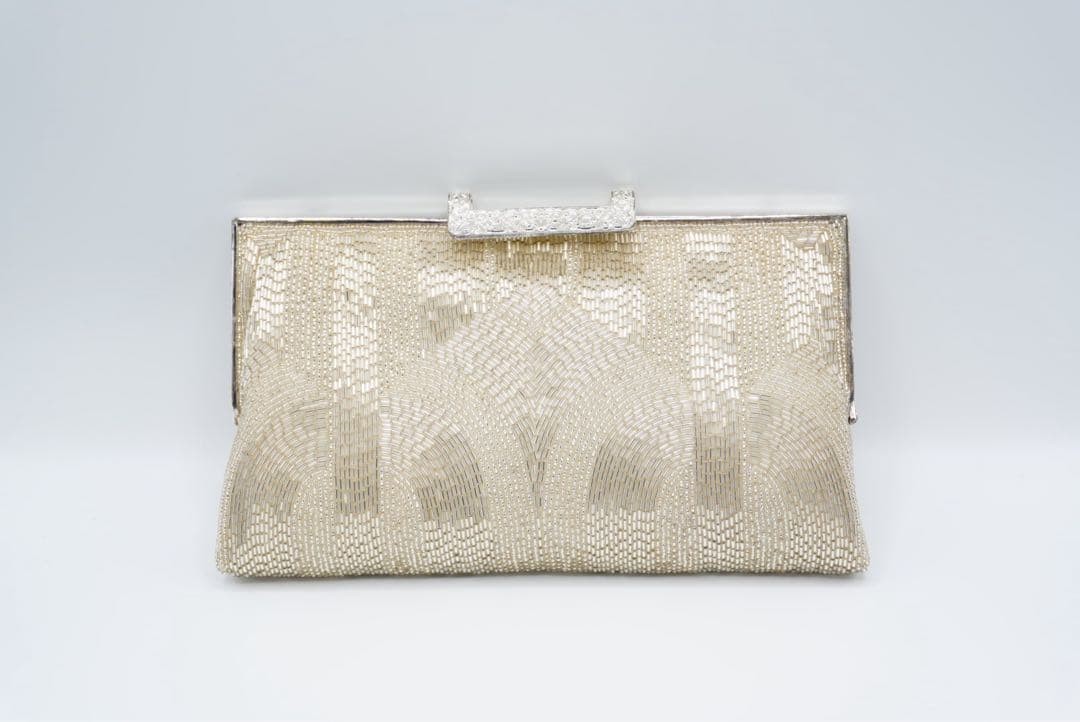 Japanese Beaded Vintage Bag Small Shoulder Accessory 8.7in