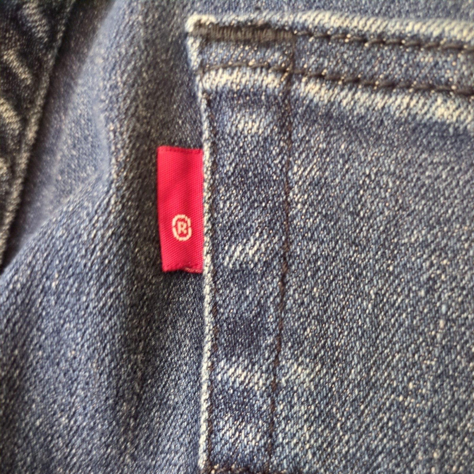 RARE Blank Red Tab Levis 502 Regular Taper Jeans Mens 32×28 R Dark Wash 2021