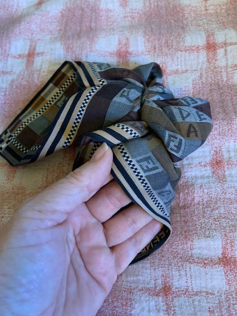 Rare Authentic Fendi FF logo Scarve, Hankercheif, Bag Bow