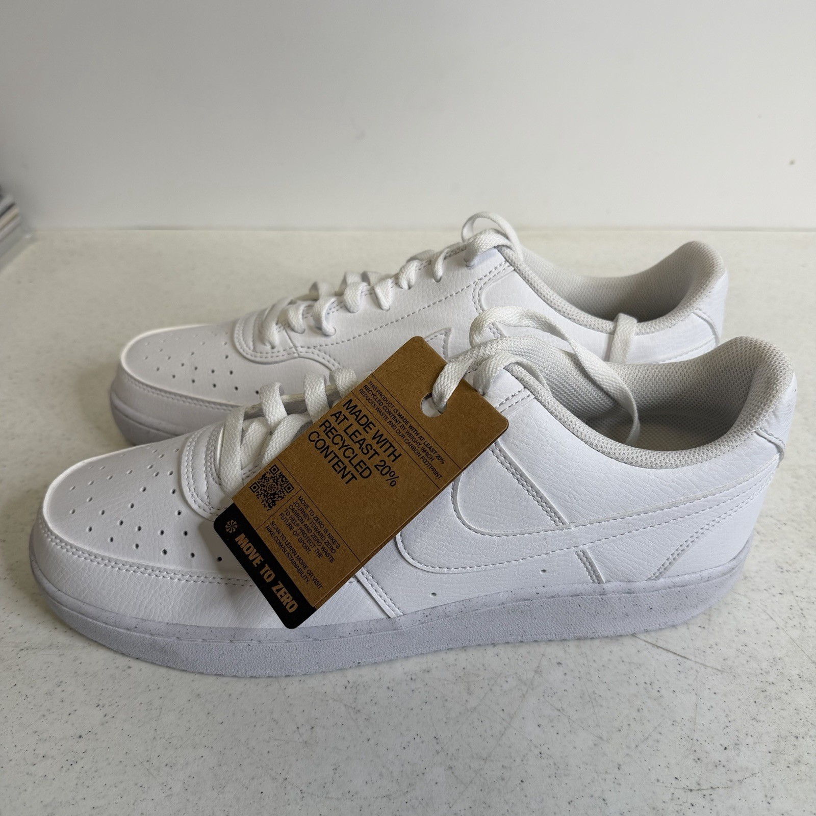 Nike Court Vision Low White Shoes Mens Size 12 NWT DH2987-100 White Sneakers