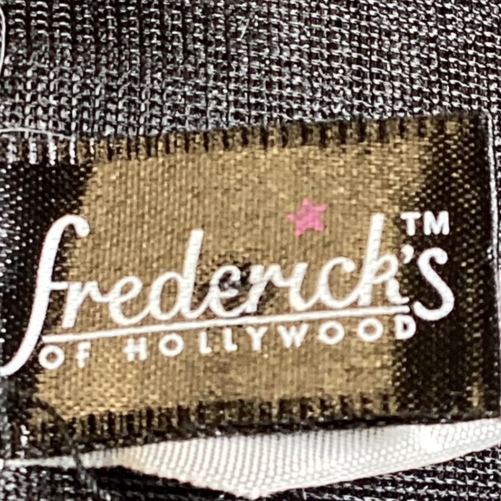 Fredericks of Hollywood Black Jacquard Lace Up Corset Bustier Top Goth Victorian