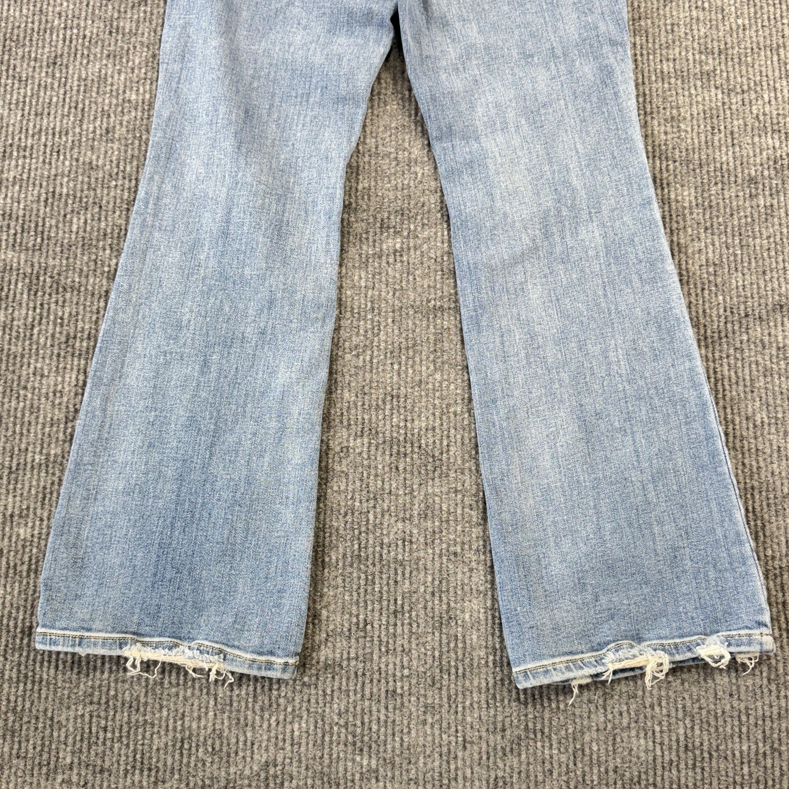 Judy Blue Bootcut Jeans Womens 11/30 Blue Wash Distressed Fringe Stretch Denim