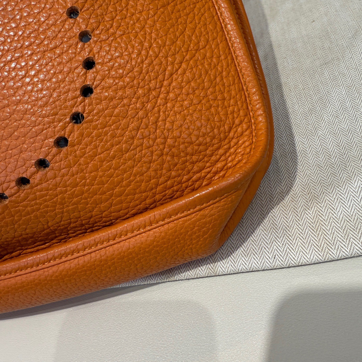 Hermes Pre-Owned Authentic Luxury Handbag Orange 29*30*8cm Silver