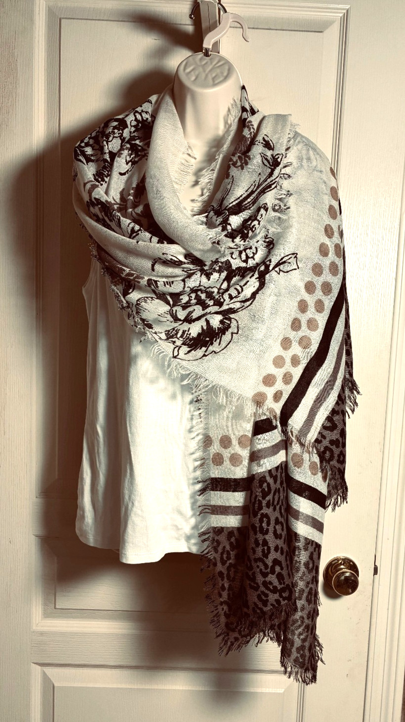 Nordstrom, Scarf, Cashmere & Silk, 78×29 inches