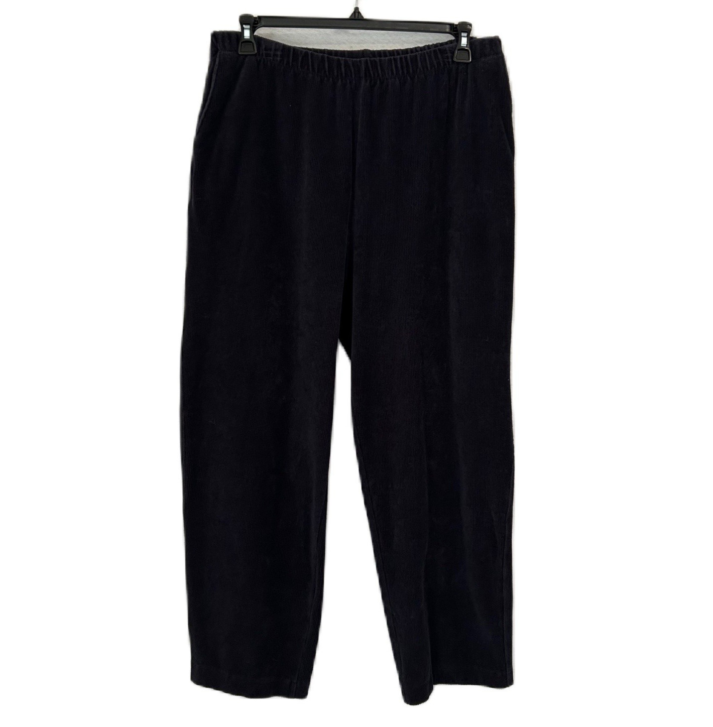 Lands’ End Pant Women XL Navy Sport Knit Stretch Pullon Soft Comfy Cottage Cozy
