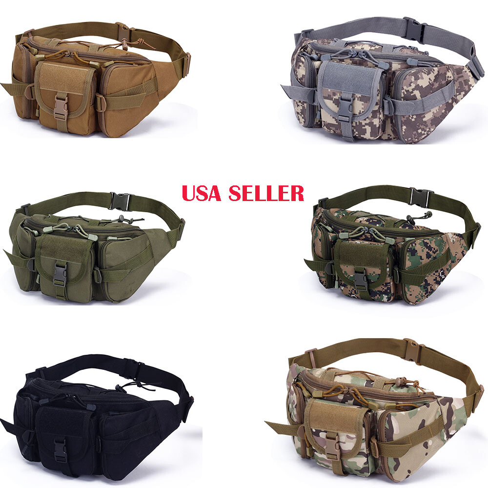 Tactical Fanny Pack Bumbag Waist Bag Military Hip Belt Outdoor Hiking Fishing