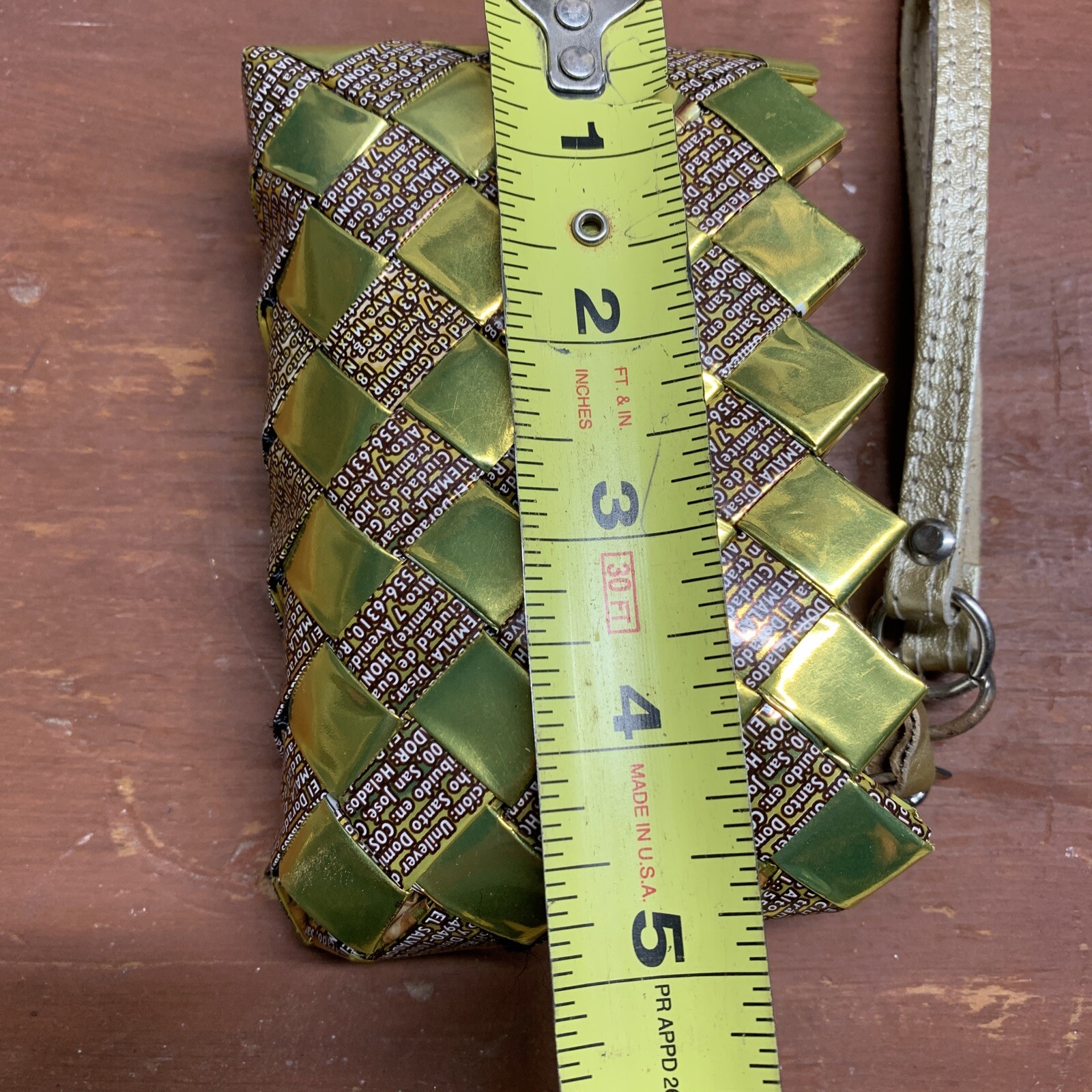 Women’s Nahui Ollin Candy Wristlet Clutch Purse Wallet Gold Rare Color Pallet