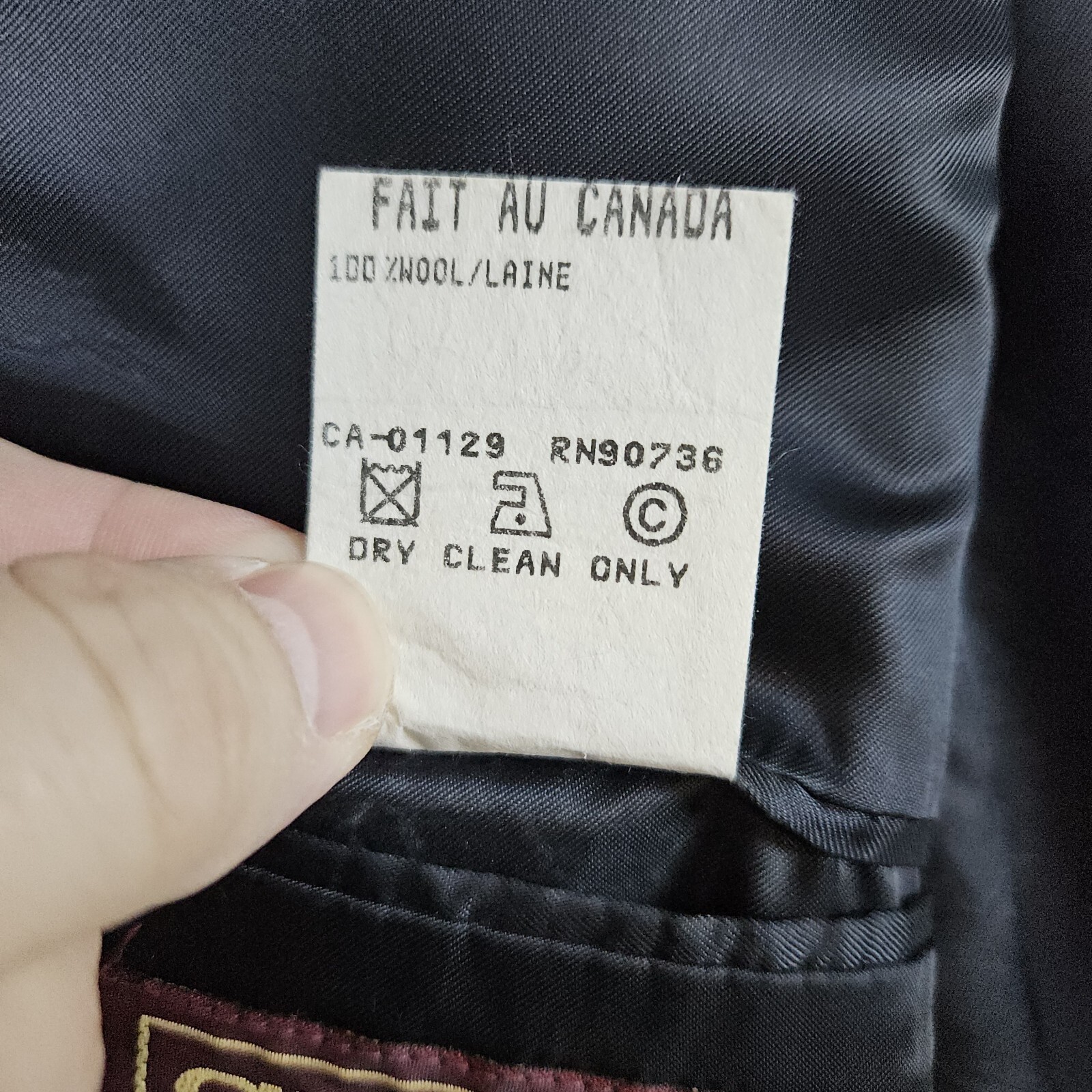 Chaps Ralph Lauren Men’s Blazer Size 44R Dark Gray Windowpane 100% Wool 2-Button
