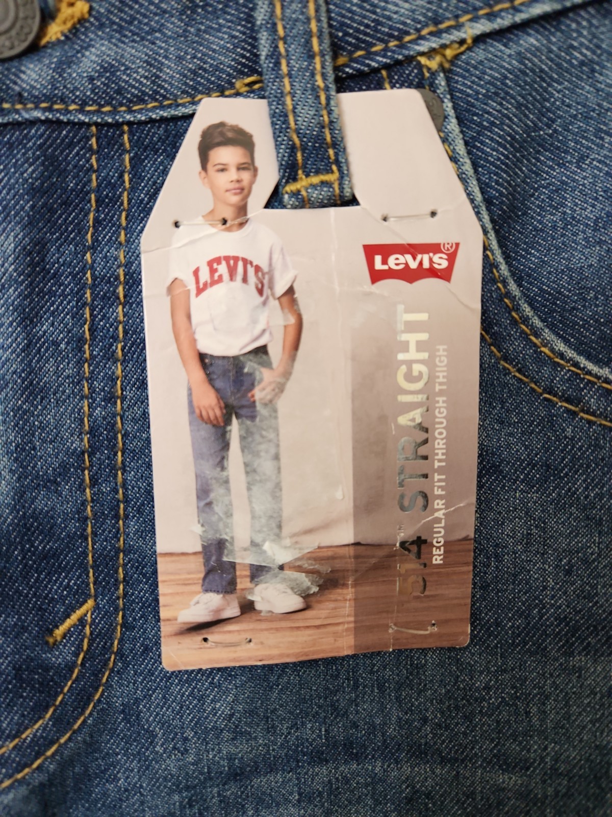 Levis 514 Straight Jeans Mens 18 29×31 Blue Medium Wash Adjust Waist NEW