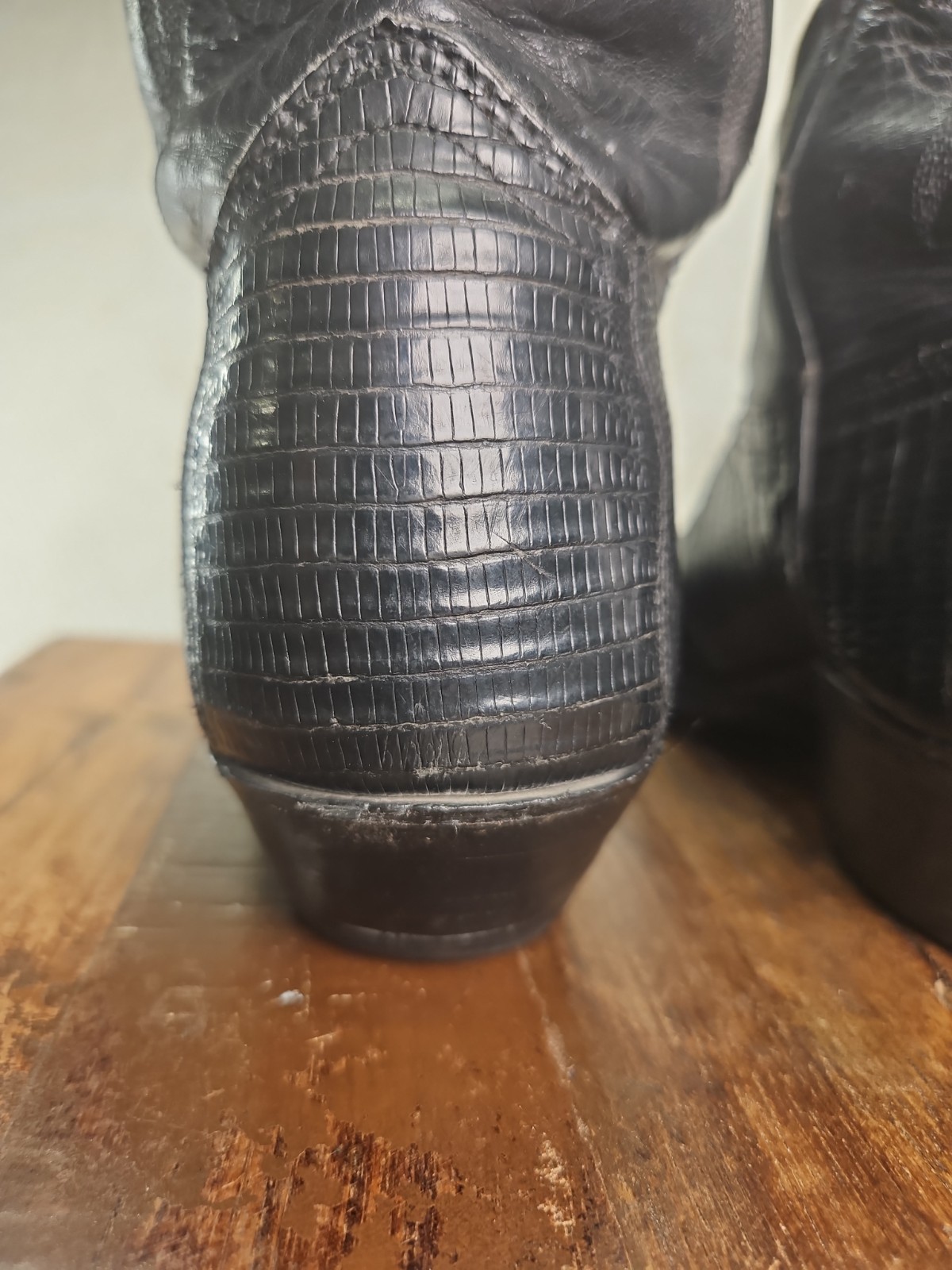 J. CHISHOLM Teju Lizard Handcrafted Leather Cowboy Boots #973 Men 8 C/D Beauties