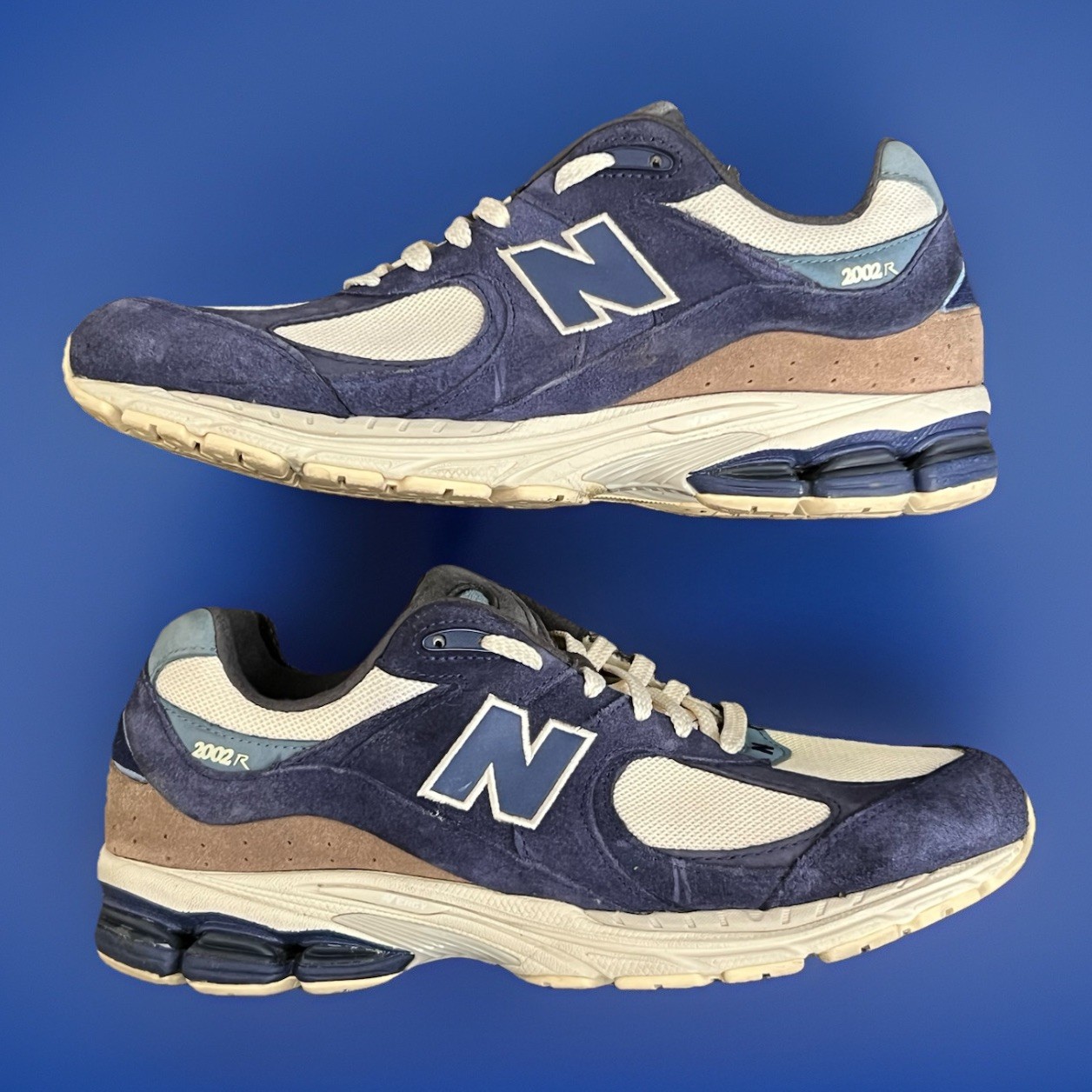 New Balance 2002R Night Tide Blue Team Cream (M2002RG) Suede Shoes Men’s 11.5
