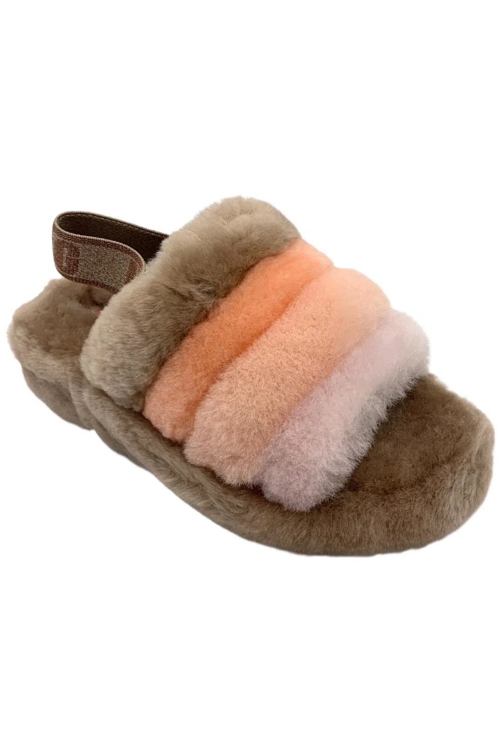 UGG Women’s Fluff Yeah Slide Slipper Brown/White/Pink