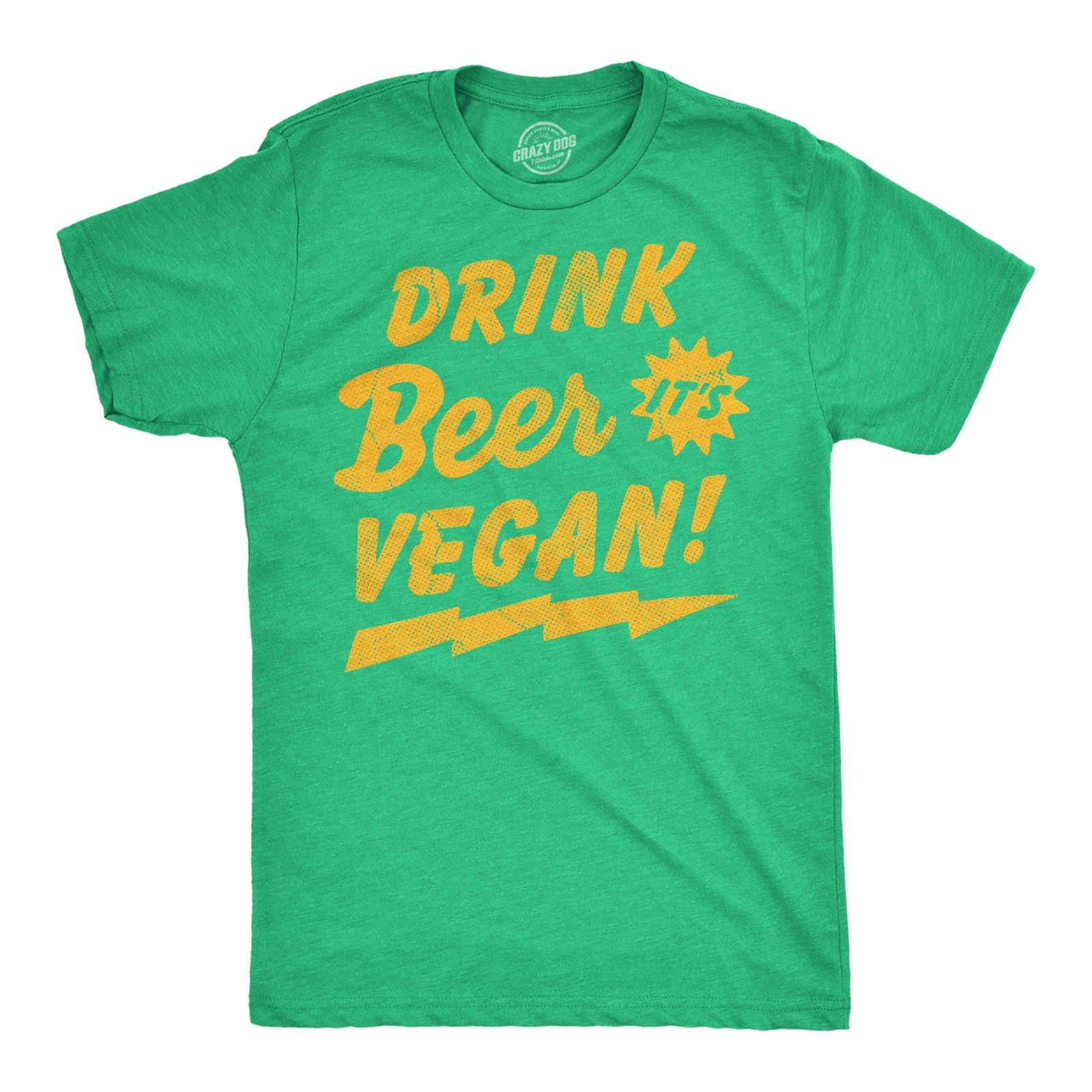 Mens Funny T Shirts Drink Beer Its Vegan Sarcastic Drinking Tee for Men