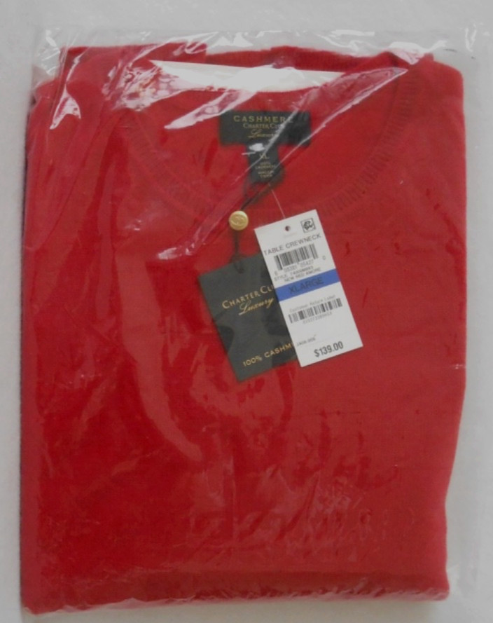 OTHER – CHARTER CLUB 100% CASHMERE SWEATER – LADIE’S XL TABLE CREWNECK – NIP!