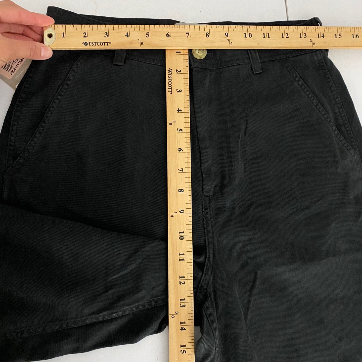 Everlane The Relaxed Chino Straight Leg Pant Womens 2 Black Soft High Rise