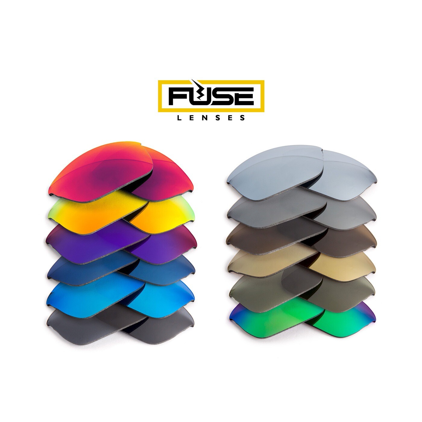 Fuse Lenses Replacement Lenses for Oakley Flak Jacket XLJ
