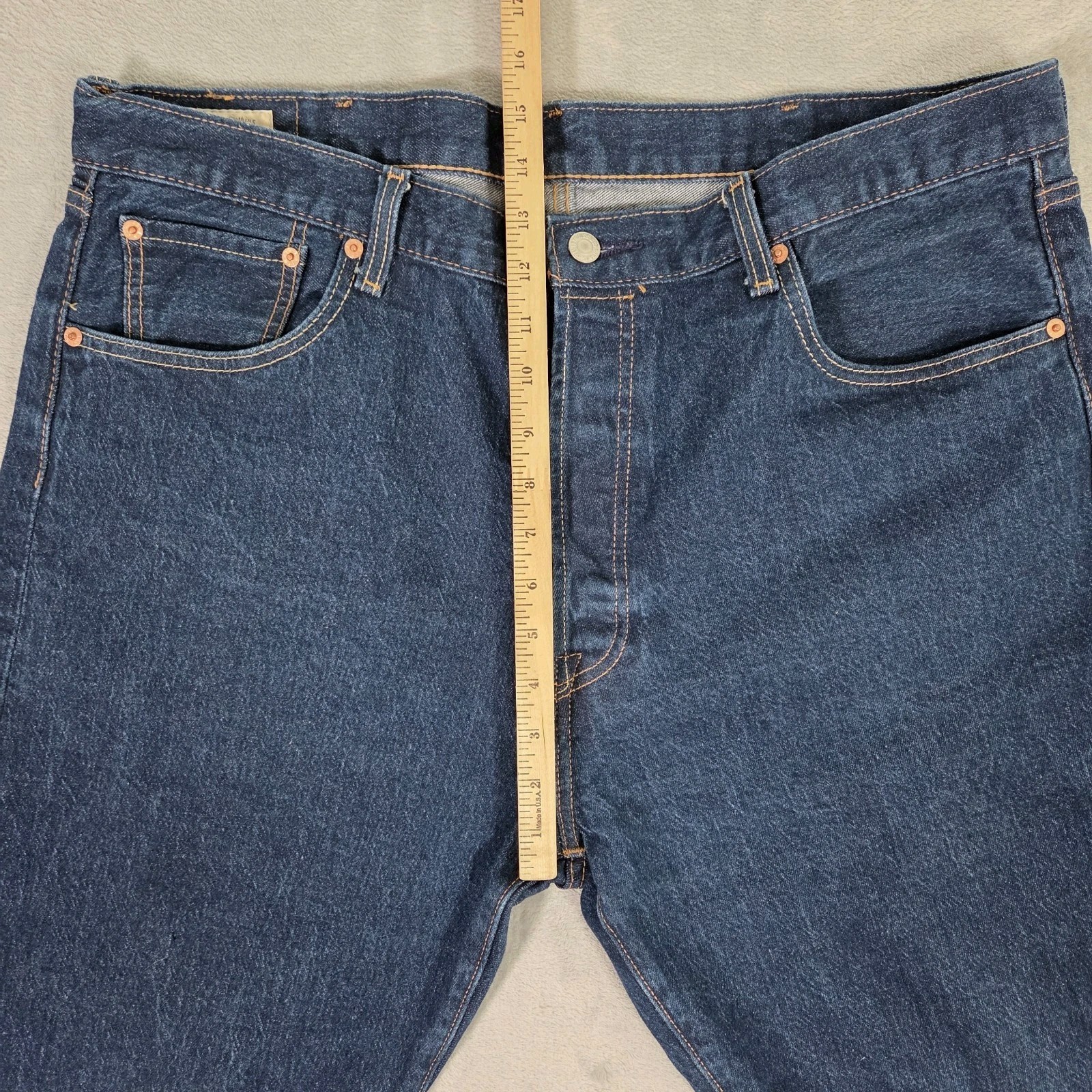 Levi’s Premium 501 ’93 Straight Leg Jeans Mens 40×26 Blue Medium Wash Button Fly