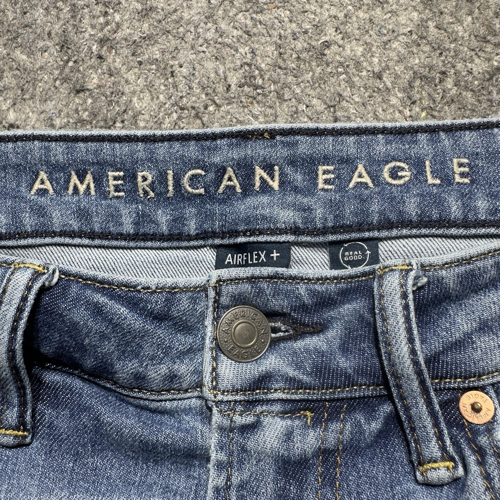 American Eagle Airflex+ Jeans Mens 31×32 Blue Stretch Waist Atheletic Skinny