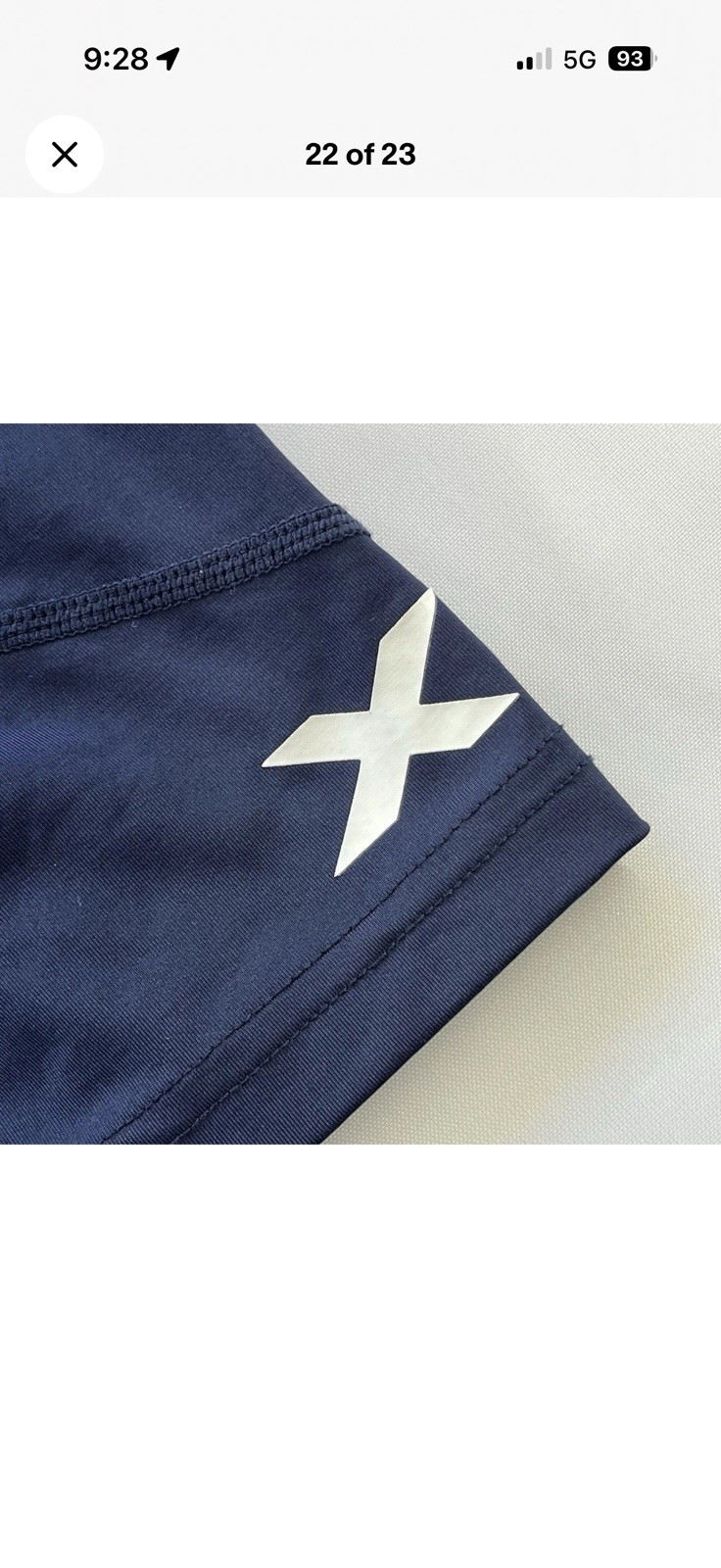 2XU Refresh Recovery Compression Shirt Mens M Blue LS GUC