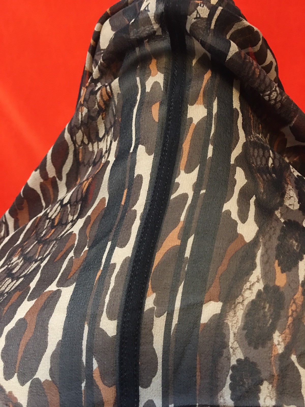 Barbara Bui silk oversized wrap scarf rectangle brow leopard and snake print