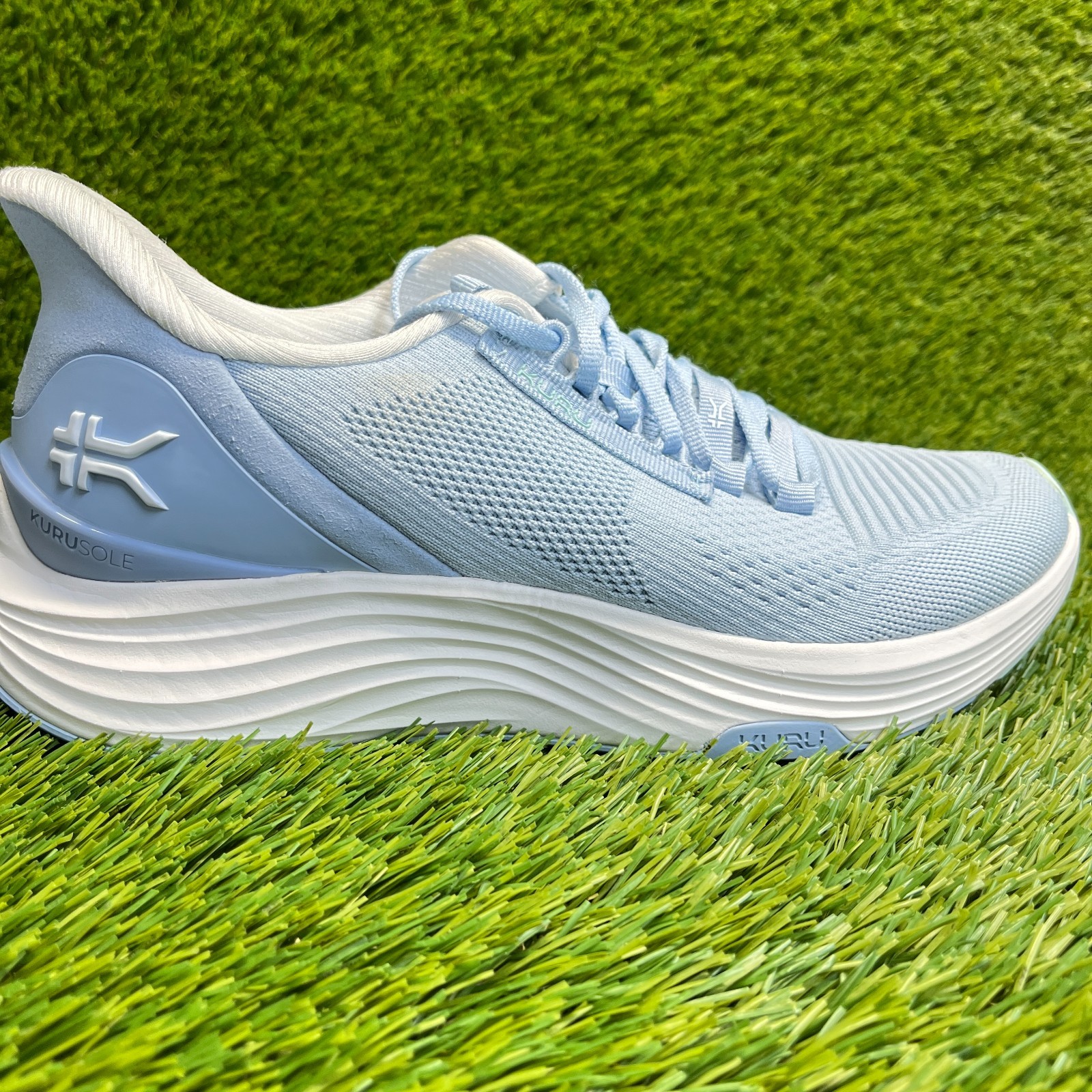 Kuru Atom 2 Womens Size 9.5D Blue White Athletic Running Walking Shoes Sneakers