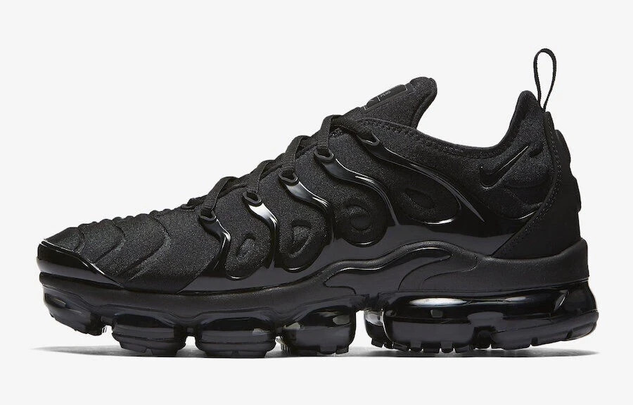 Nike Air VaporMax Plus Triple Black Unisex Air Cushion Running Lifestyle Shoes