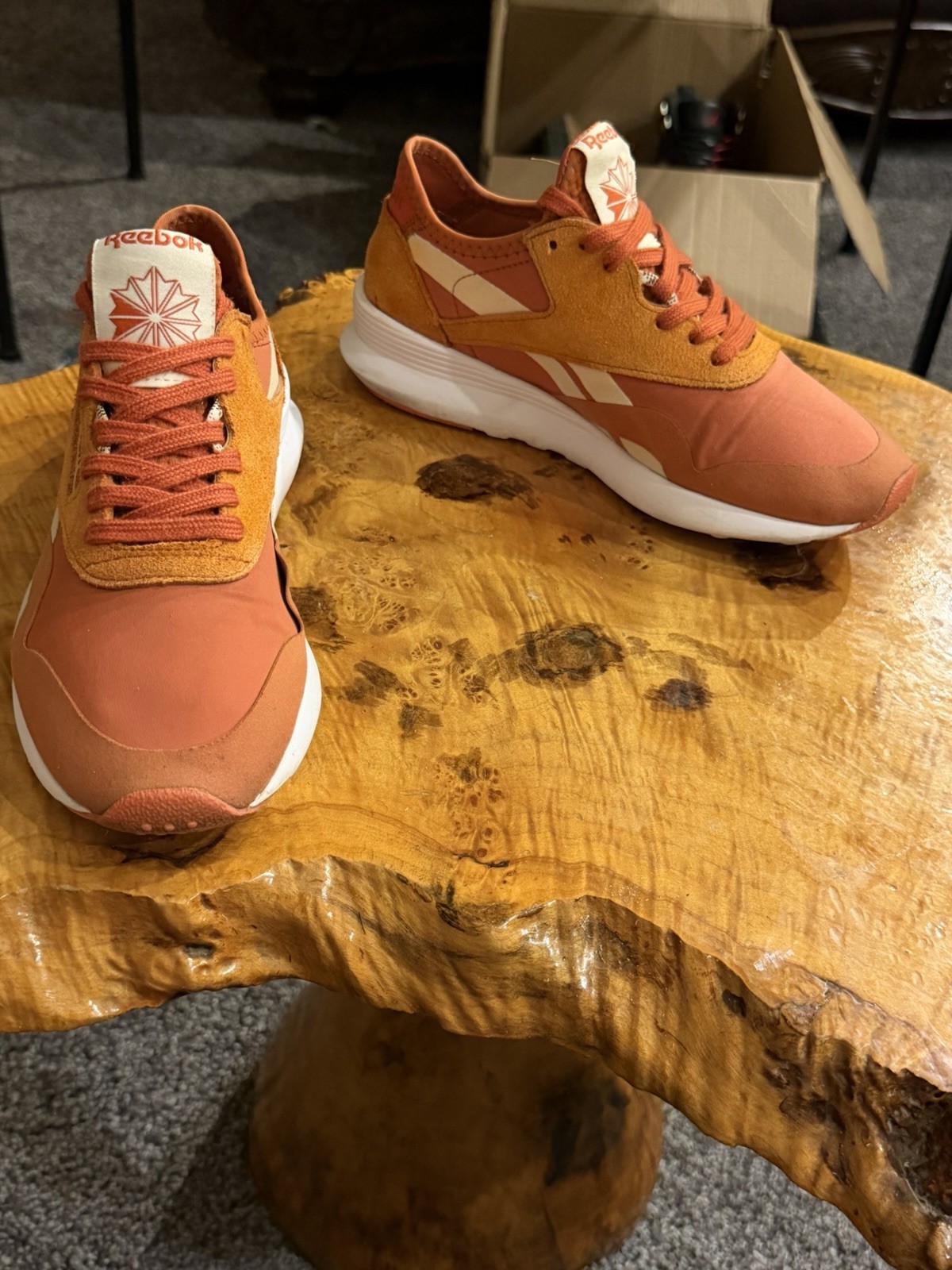 Reebok Classic Nylon SP Mars Dust Orange Suede Sneakers Womens Size 7 CN5114