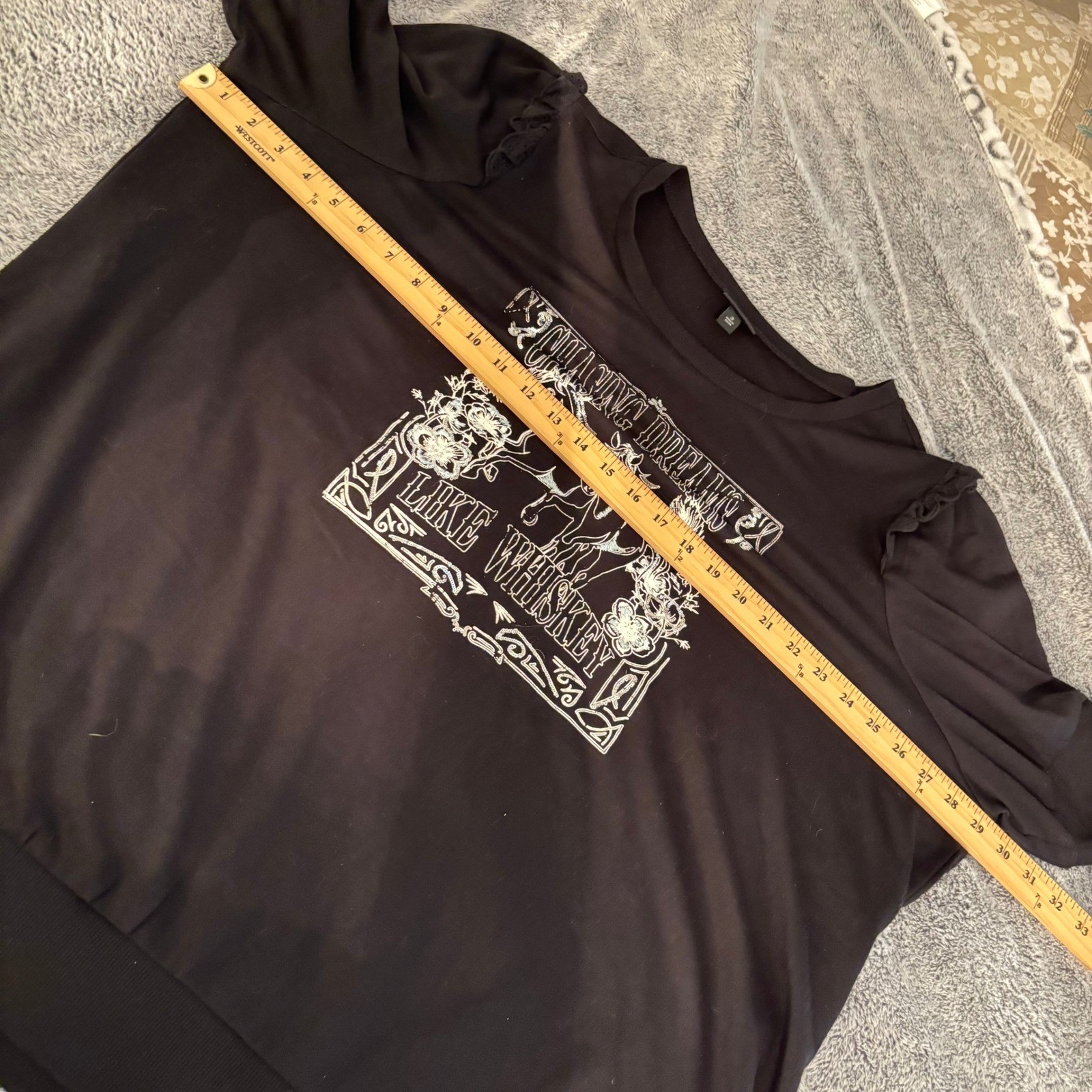 Torrid Women Graphic Top 3X Chasing Dreams Like Whiskey Horse Western Boho 20111