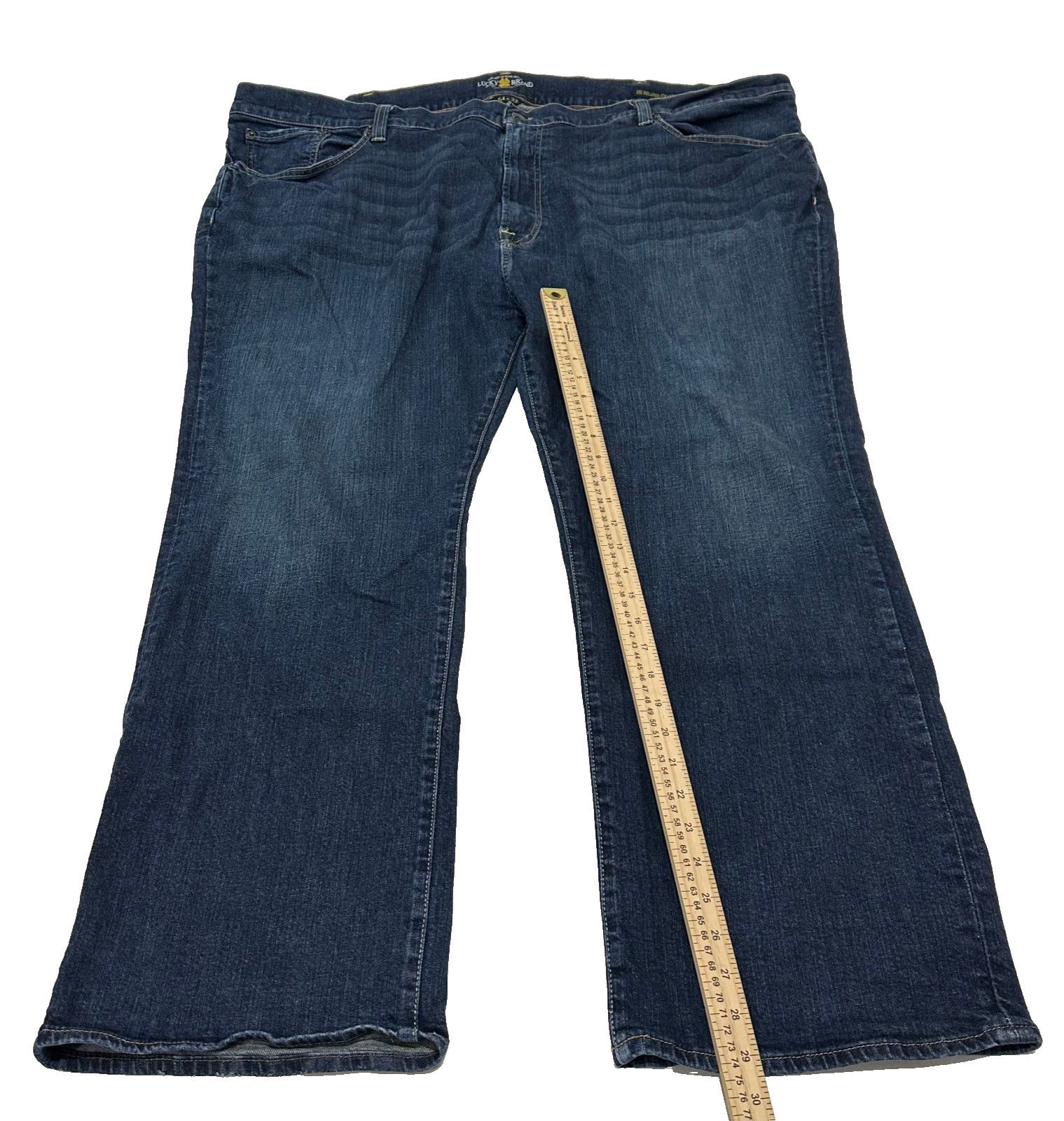 Lucky Brand Men’s Jeans Dark Wash Relaxed Bootcut Five-Pocket, Size 54×32