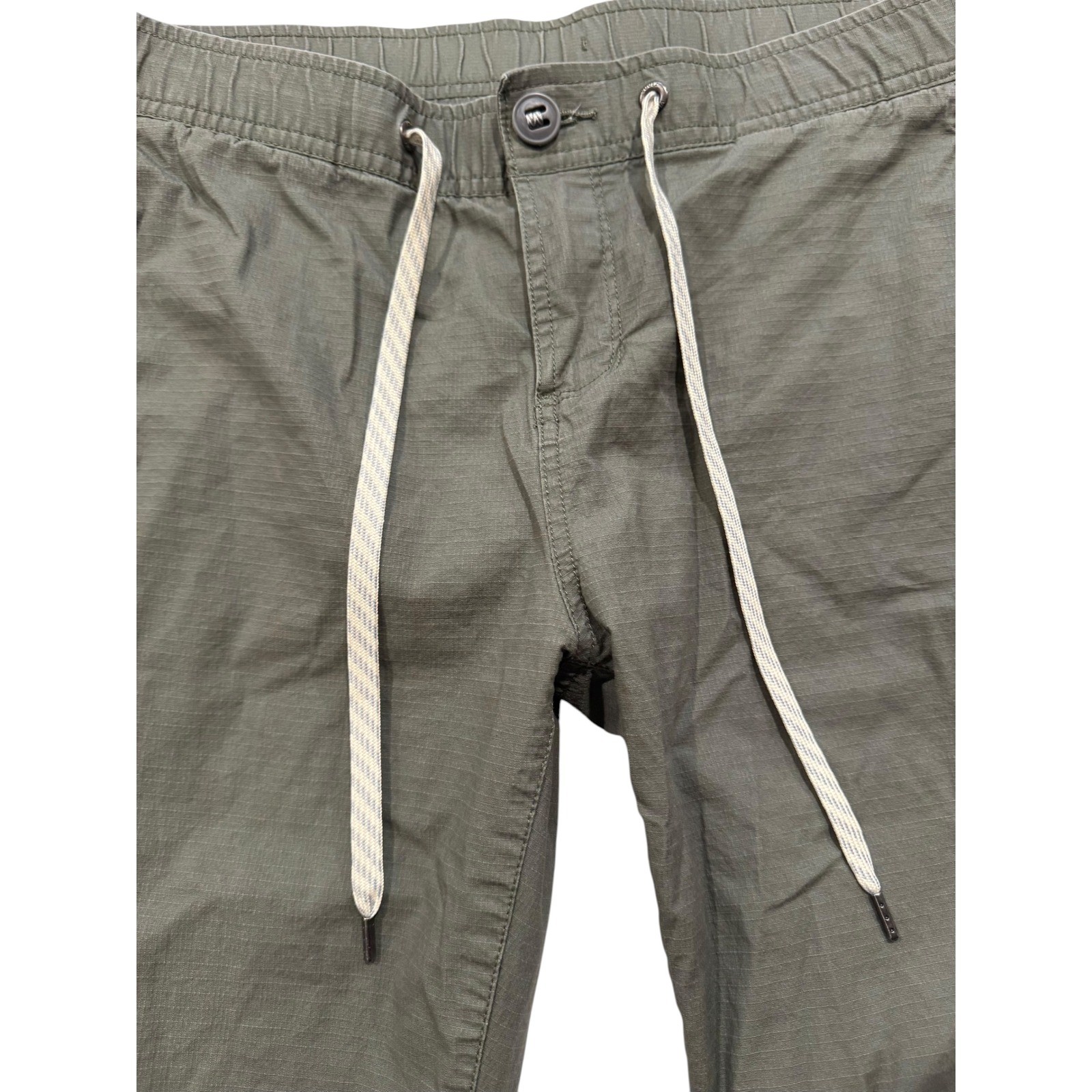 Vuori Ripstop Climber Pants Olive Green Stretch Drawstring Cargo Size Medium