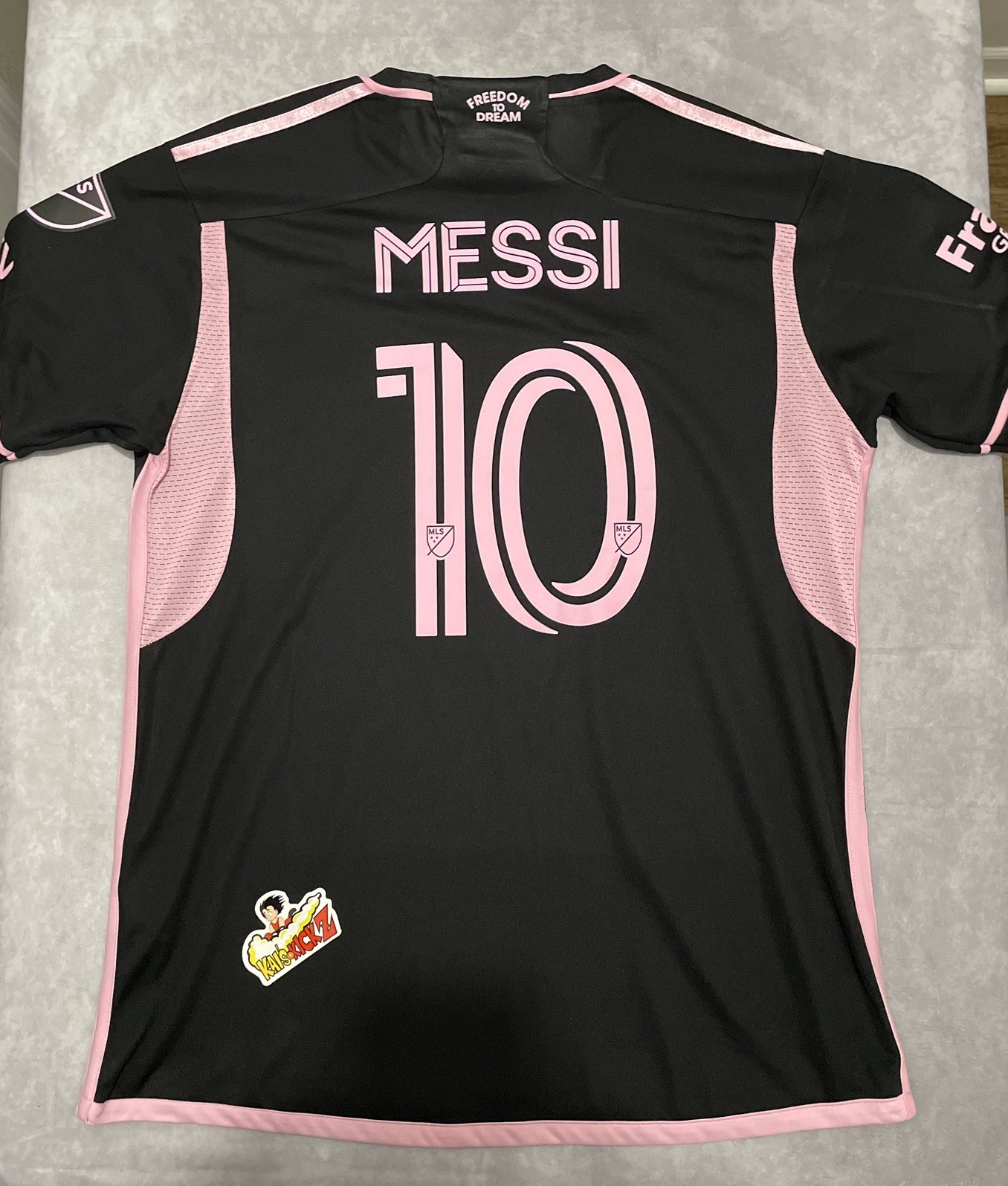 Adidas Inter Miami CF Lionel Messi 10 Soccer Jersey Black Pink Size XL