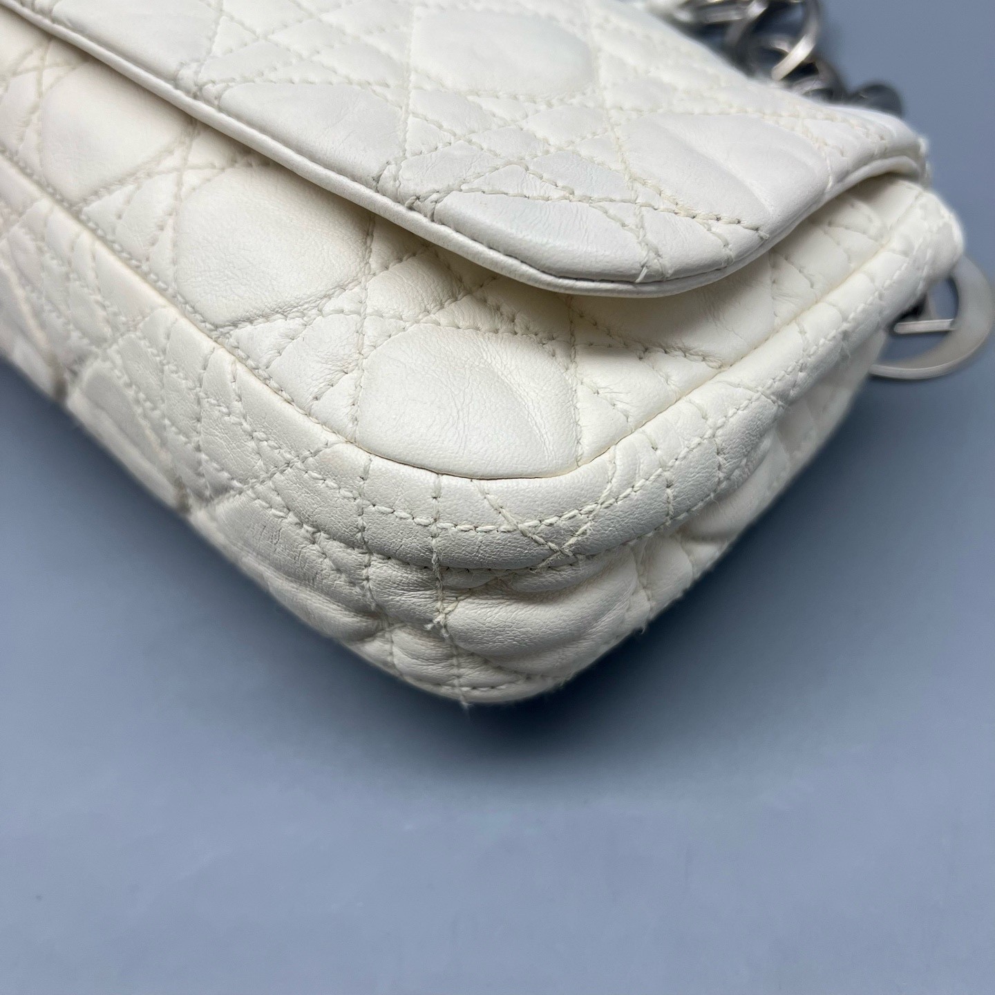 Dior Pre-Owned Authentic Underarm Bag White 27*13*6cm Free Tracked Shipping