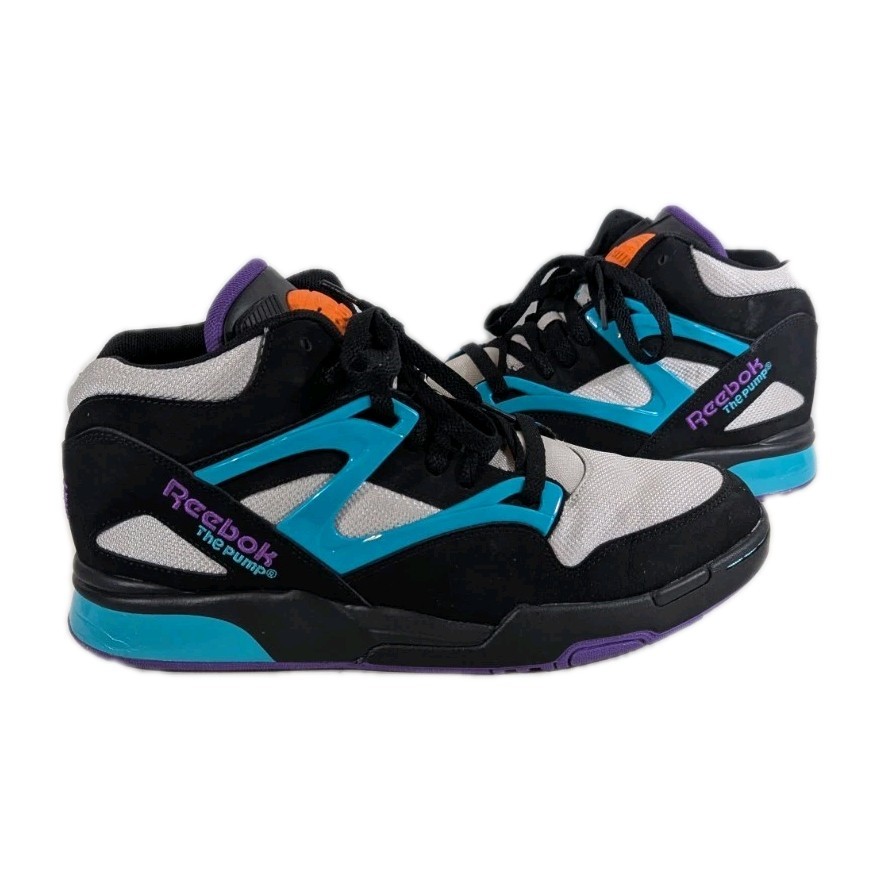 Charlotte Hornets Reebok Pump Omni Lite Shoes size 11.5 Teal Black White