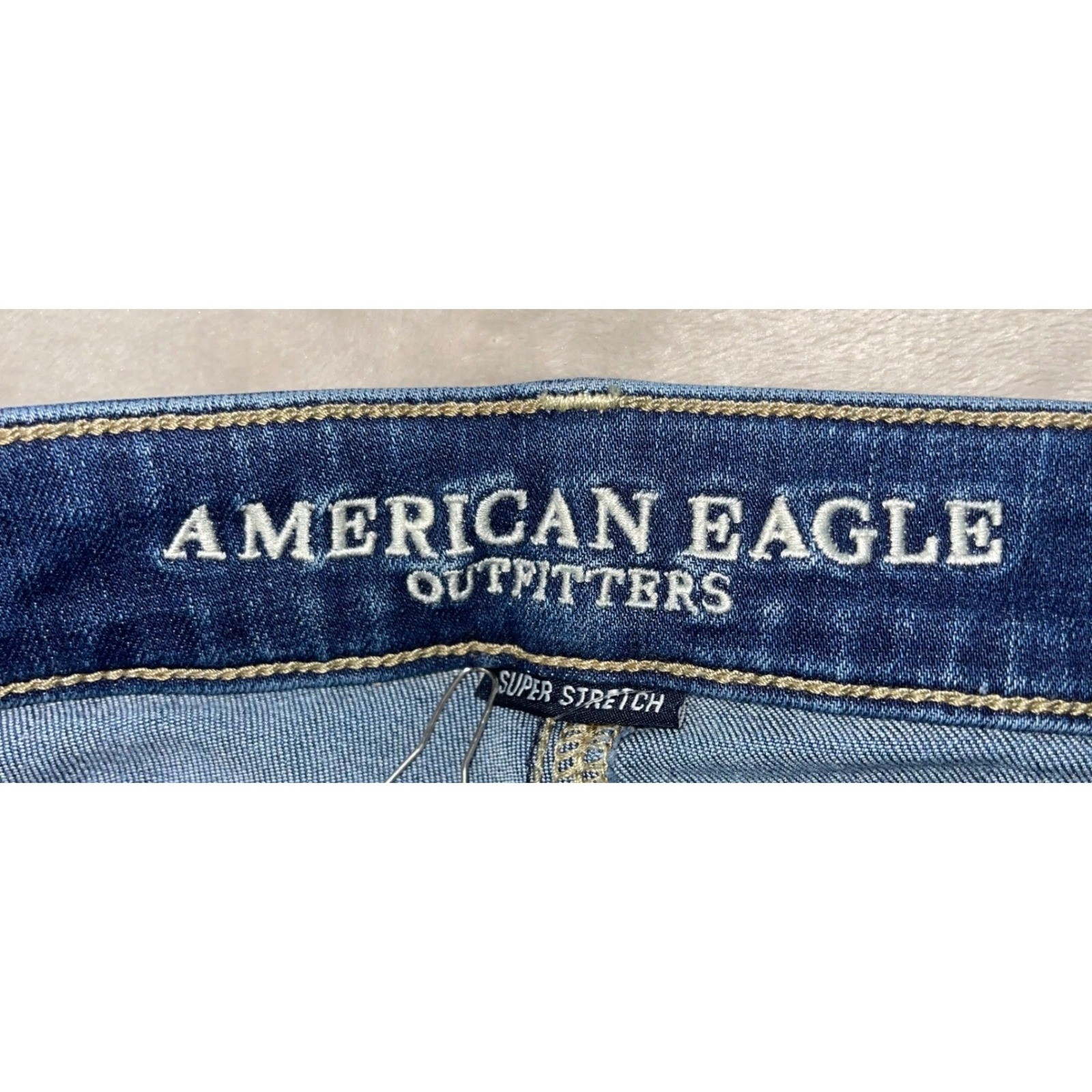 American Eagle Jeans Women 0 Long Super High Rise Jeggings Skinny Blue