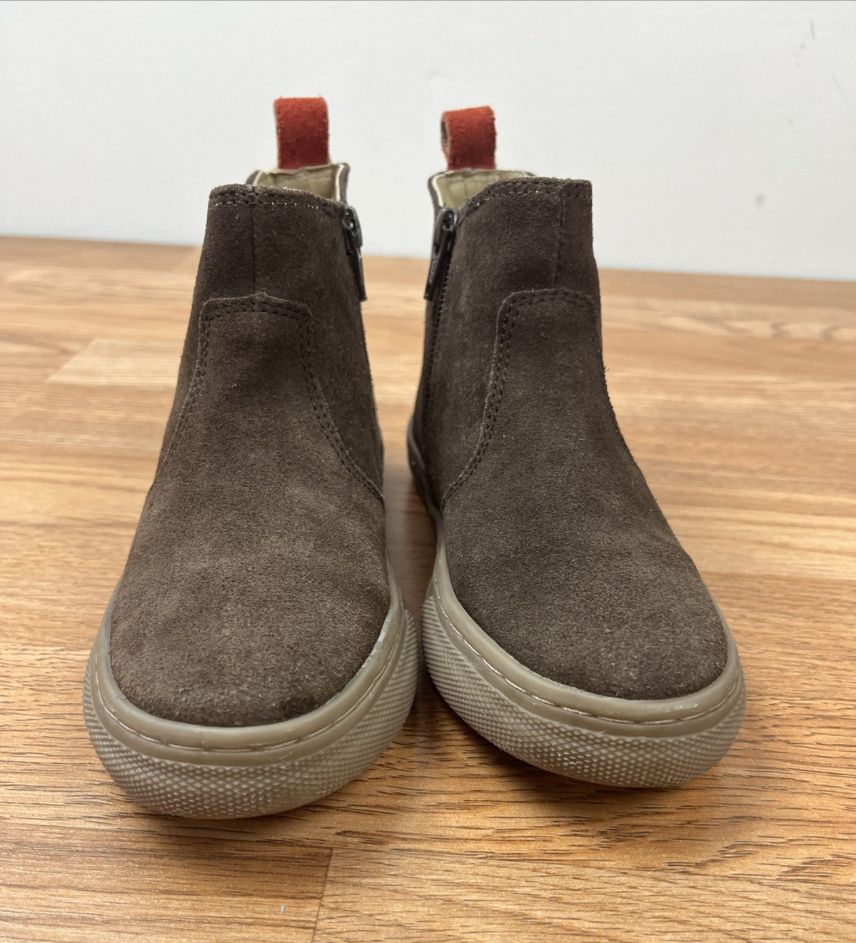 Mini Boden Kids Chelsea Boots in Brown & Camo EU 31 / US 13 Side Zip
