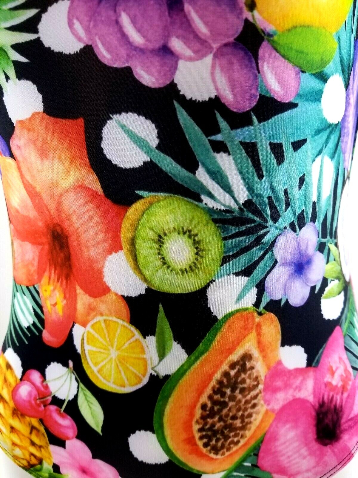 Forever 21 One Piece Swimsuit Womens Large Tropical Multicolor Open Back