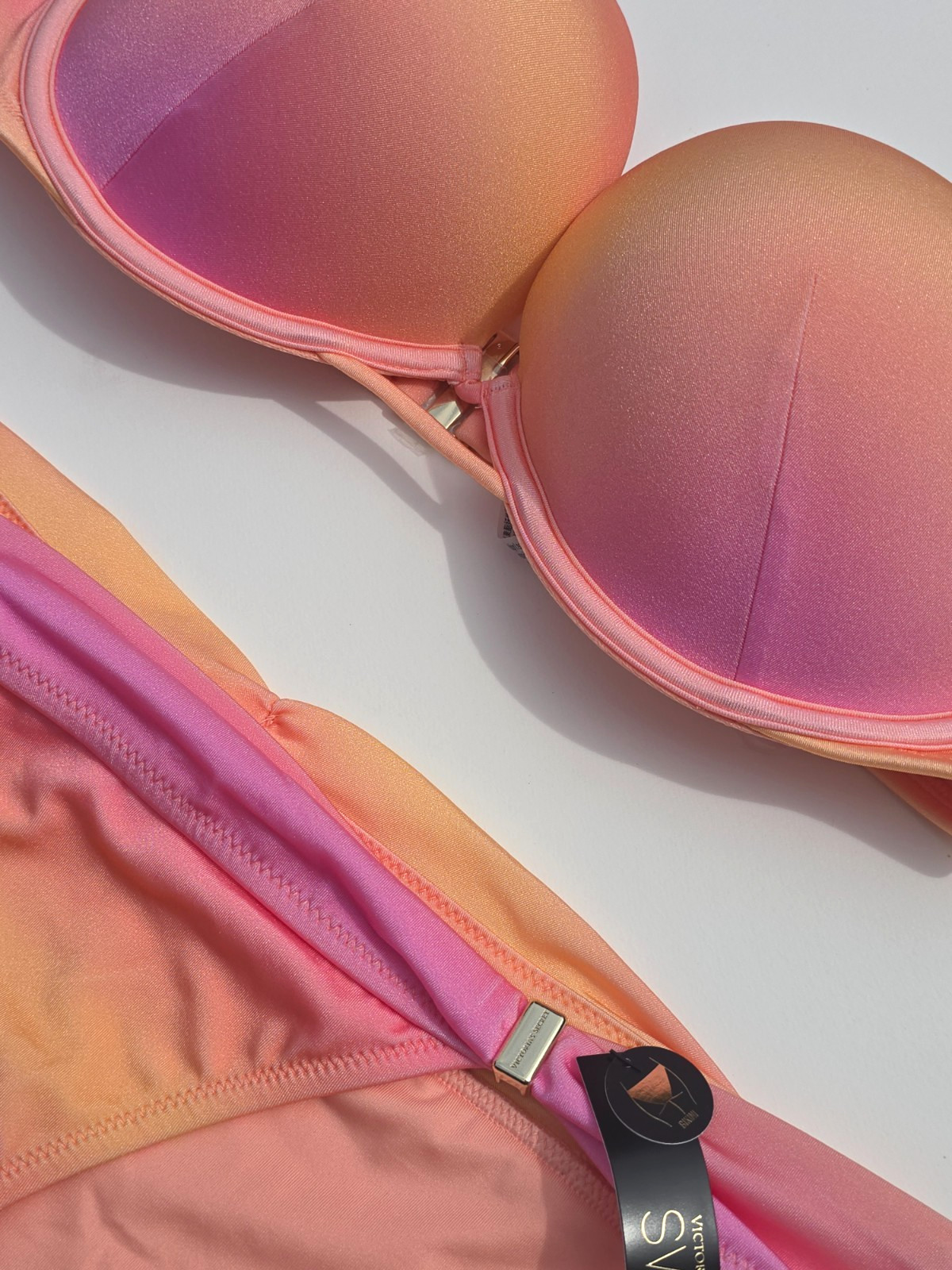 Victoria’s Secret Swim Bombshell Add 2 cups Push-up Set Pink Ombre Harlow Bikini