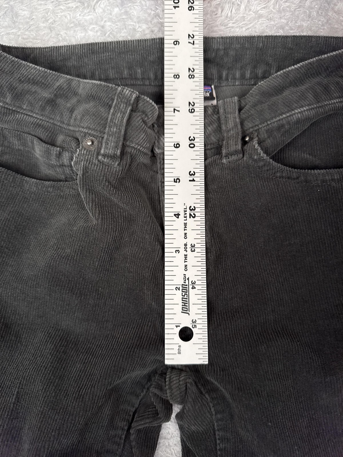Patagonia Pants Womens 25 Gray Corduroy Straight Leg Organic Cotton
