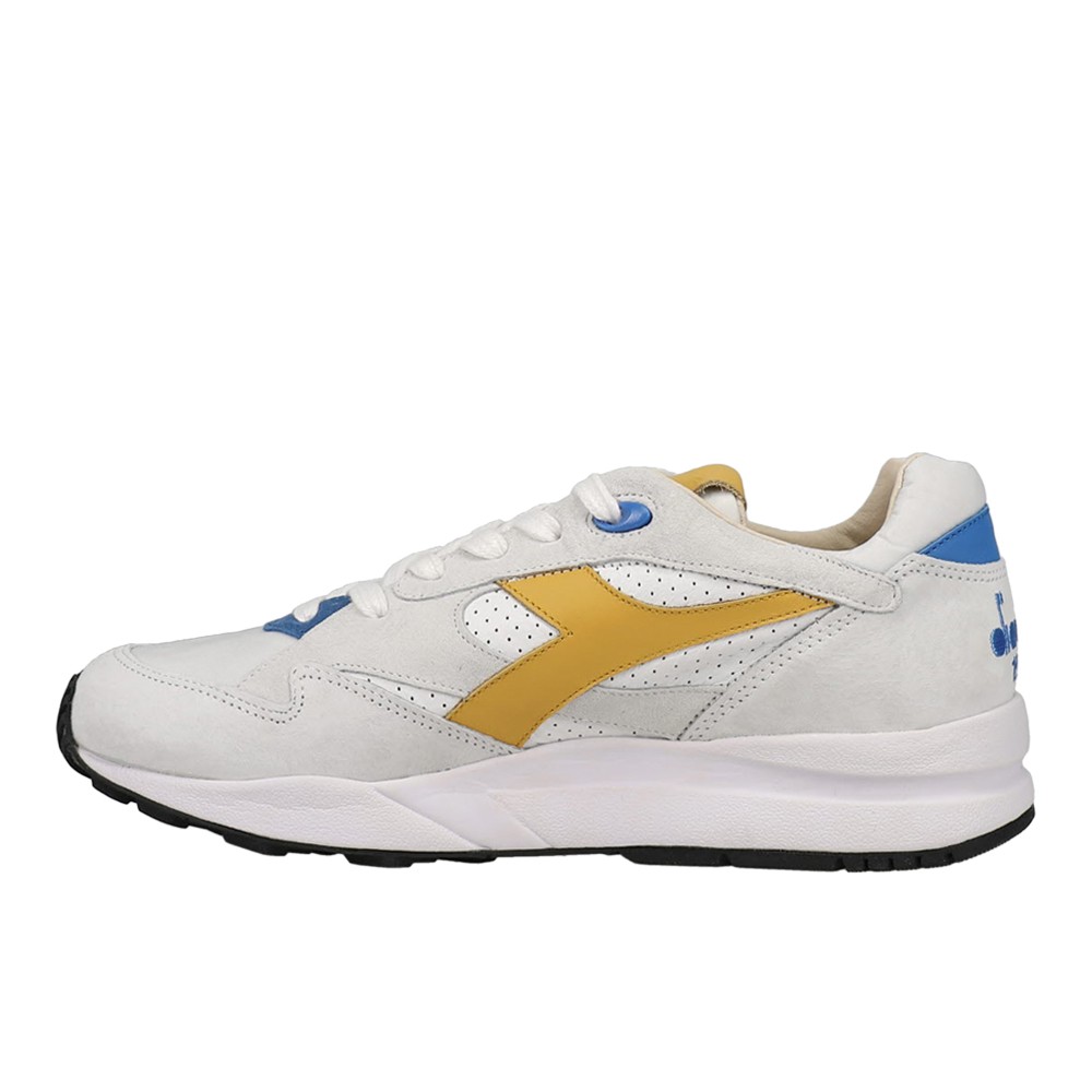 diadora Eclipse Italia Perforated Lace Up Mens White Sneakers Casual Shoes 1771