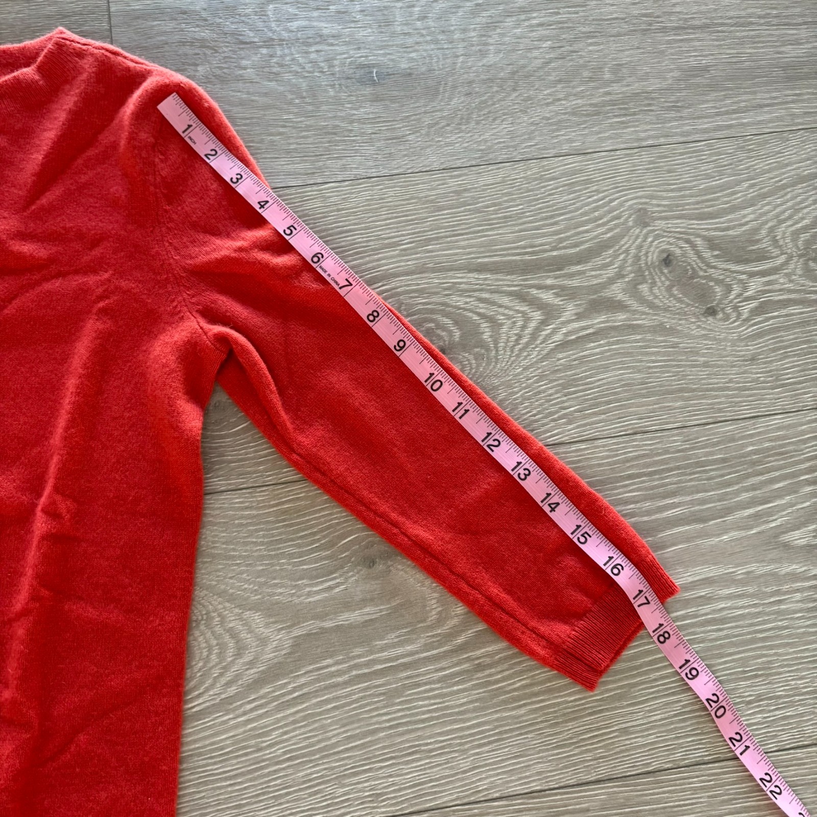Talbots Audrey Womens Bright Red Tight-Knit 100 % Cashmere Pullover Sweater S